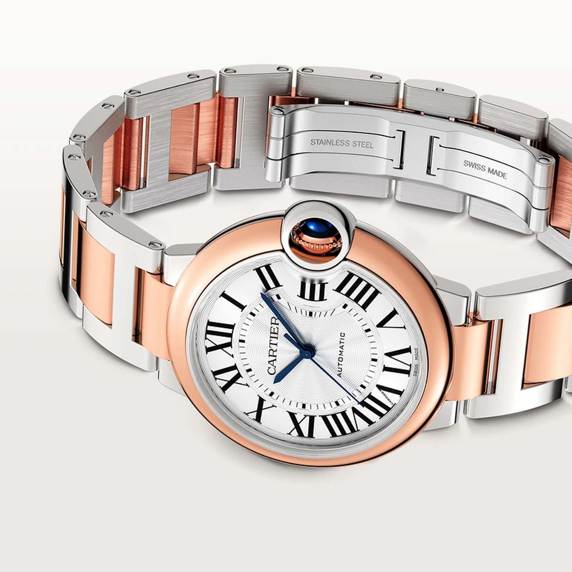 CARTIER Ballon Bleu De Cartier, Acciaio e Oro Rosa 36 MM W2BB0033