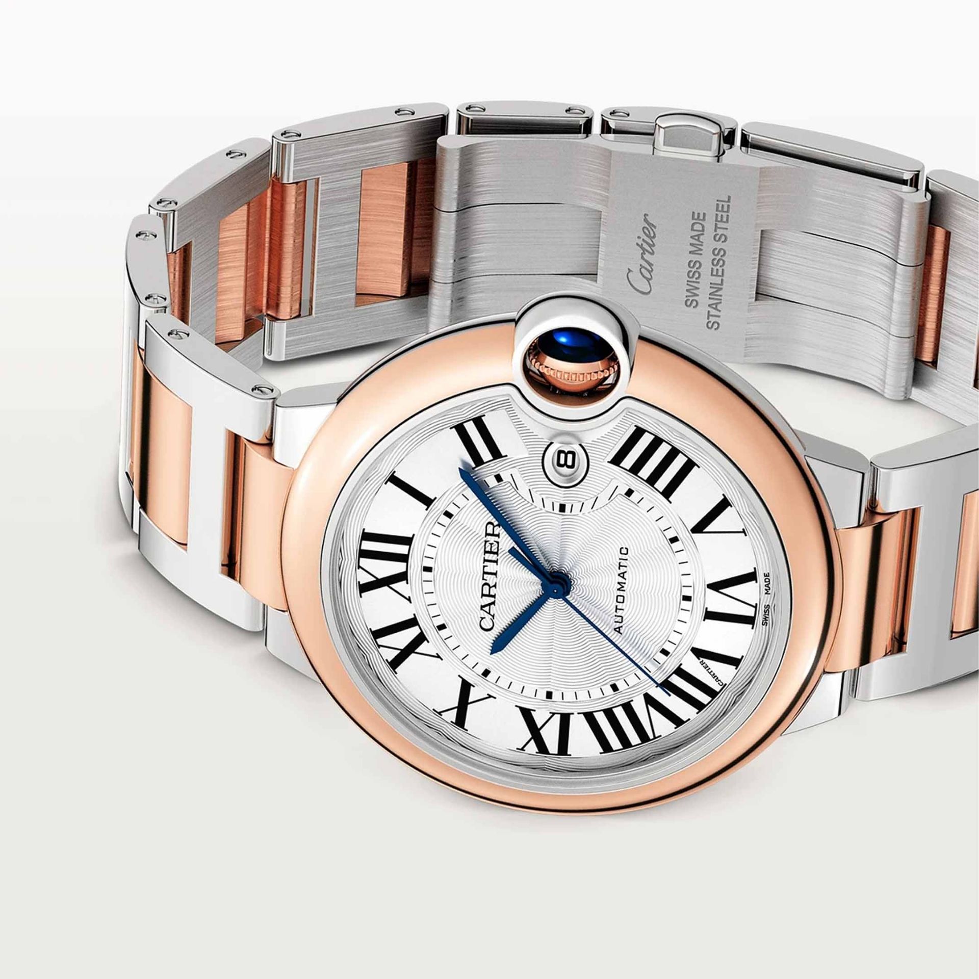 CARTIER Ballon Bleu De Cartier, Acciaio e Oro Rosa 42 MM W2BB0034