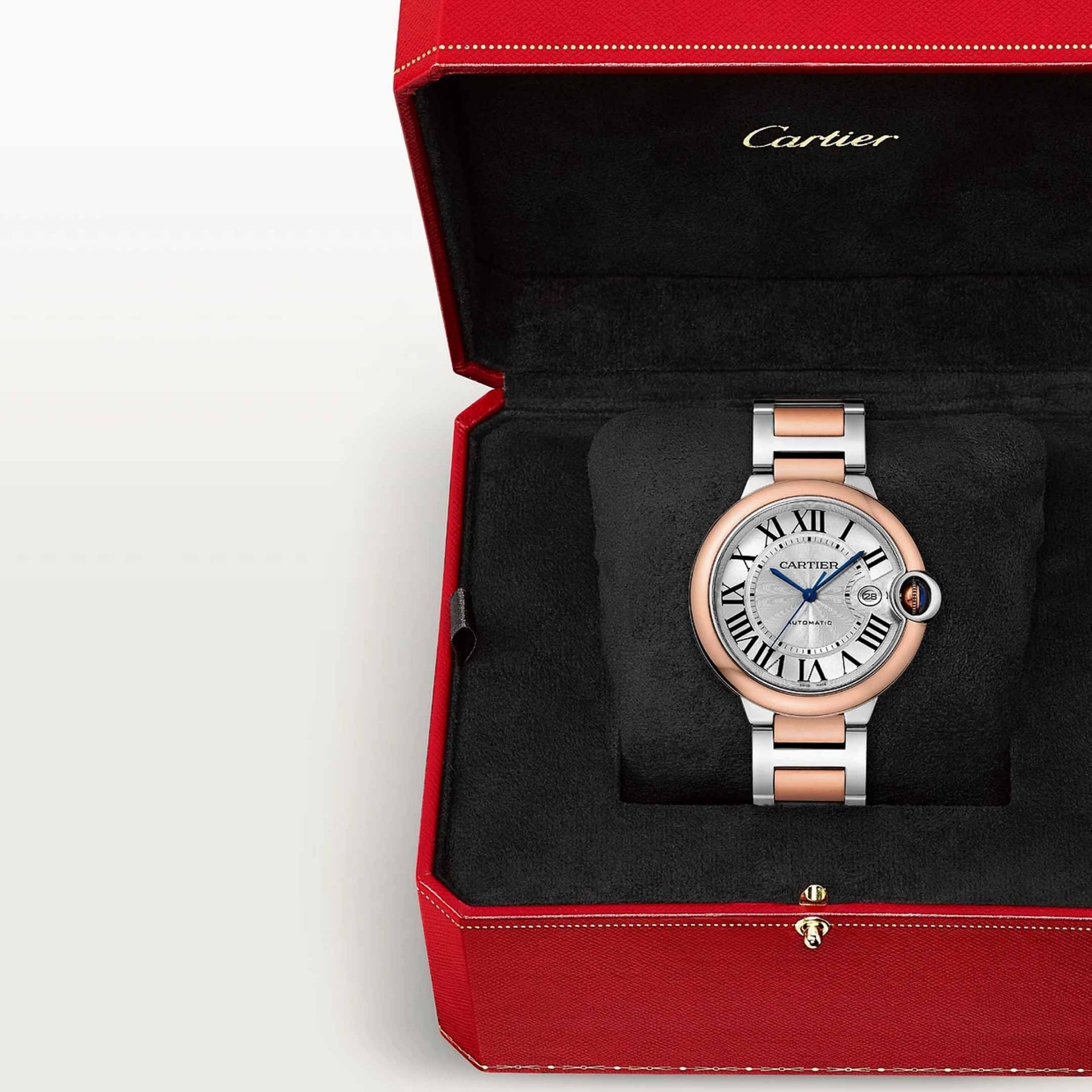 CARTIER Ballon Bleu De Cartier, Acciaio e Oro Rosa 42 MM W2BB0034