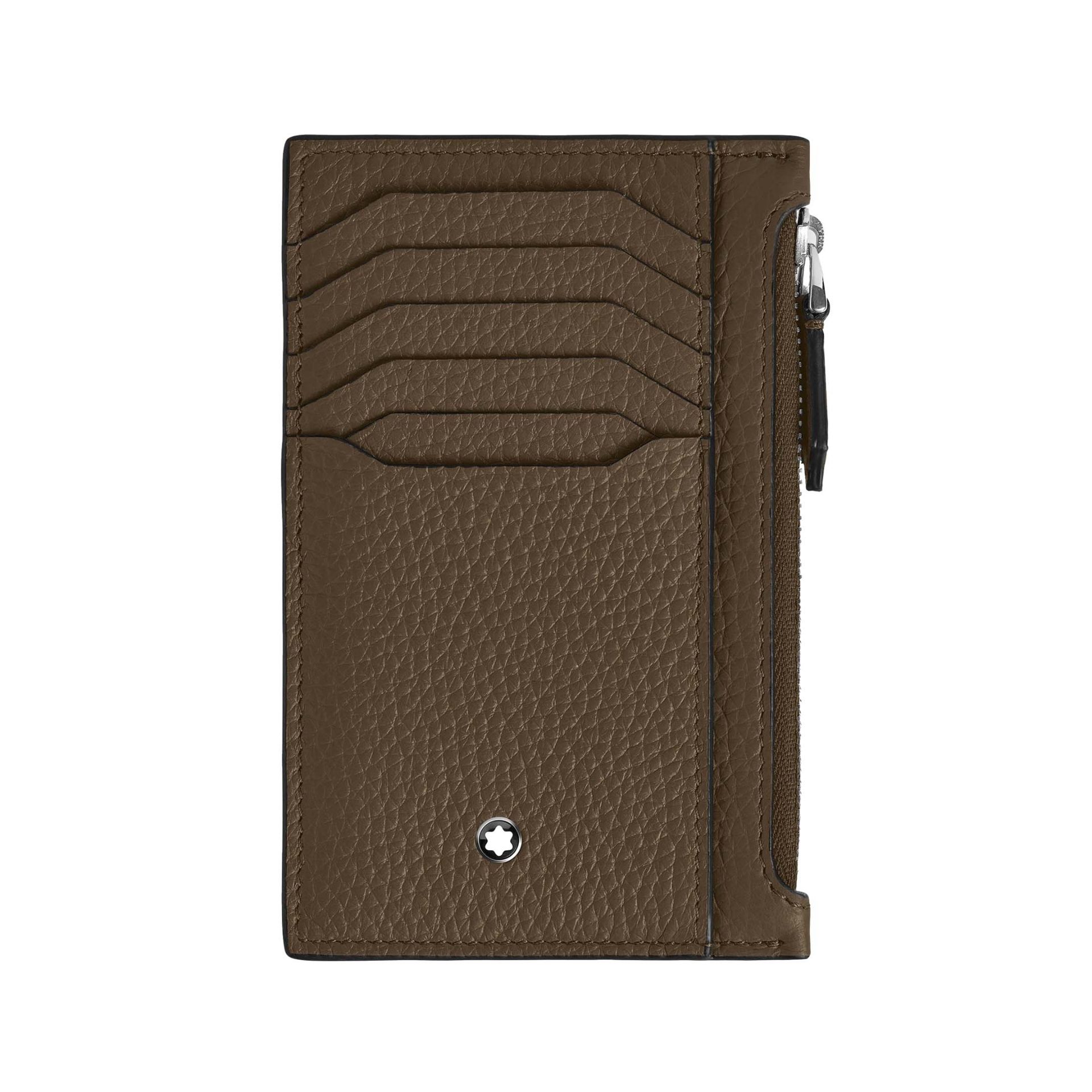 MONTBLANC Portacarte Grain con Cerniera 8 Scomparti Marrone  220223