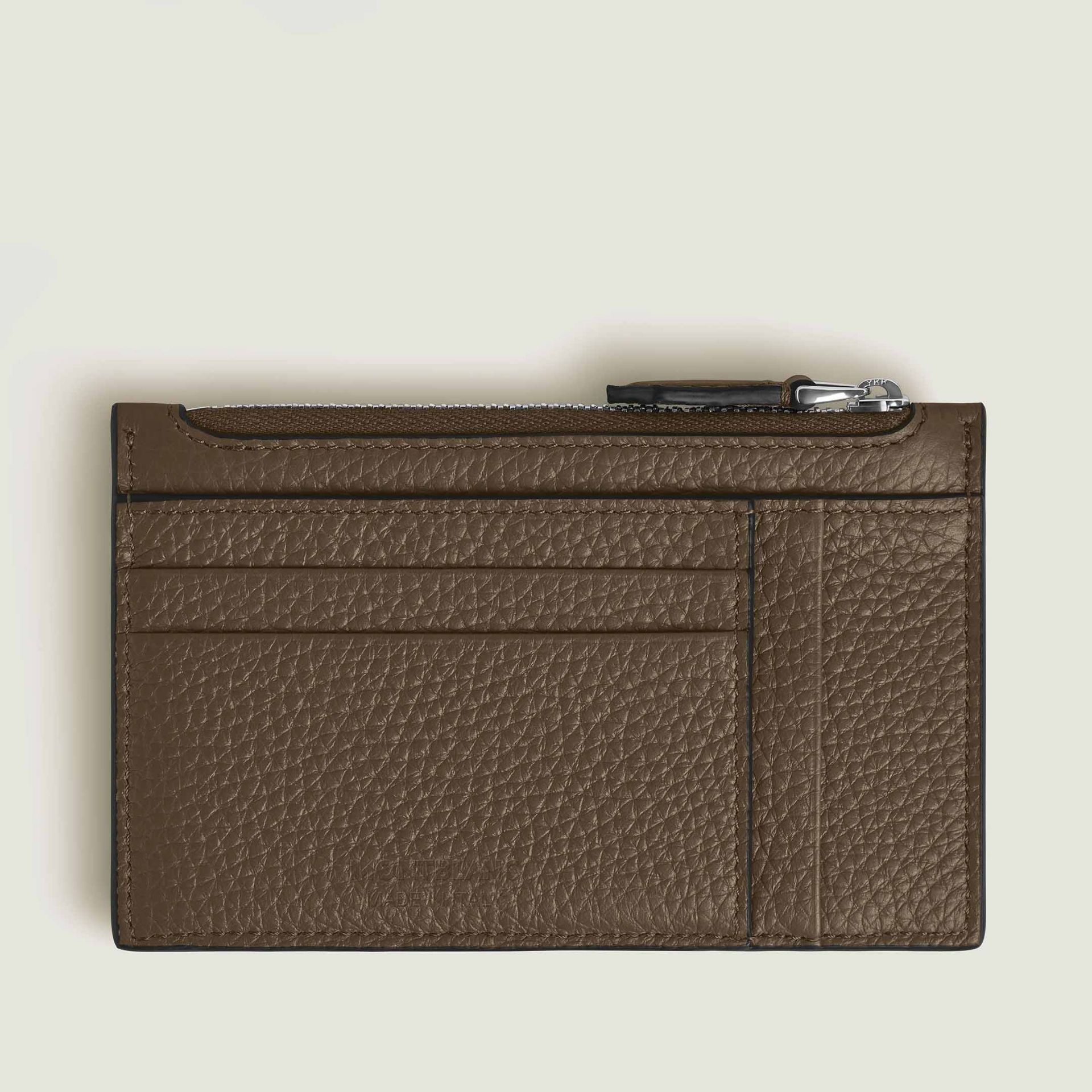 MONTBLANC Portacarte Grain con Cerniera 8 Scomparti Marrone  220223