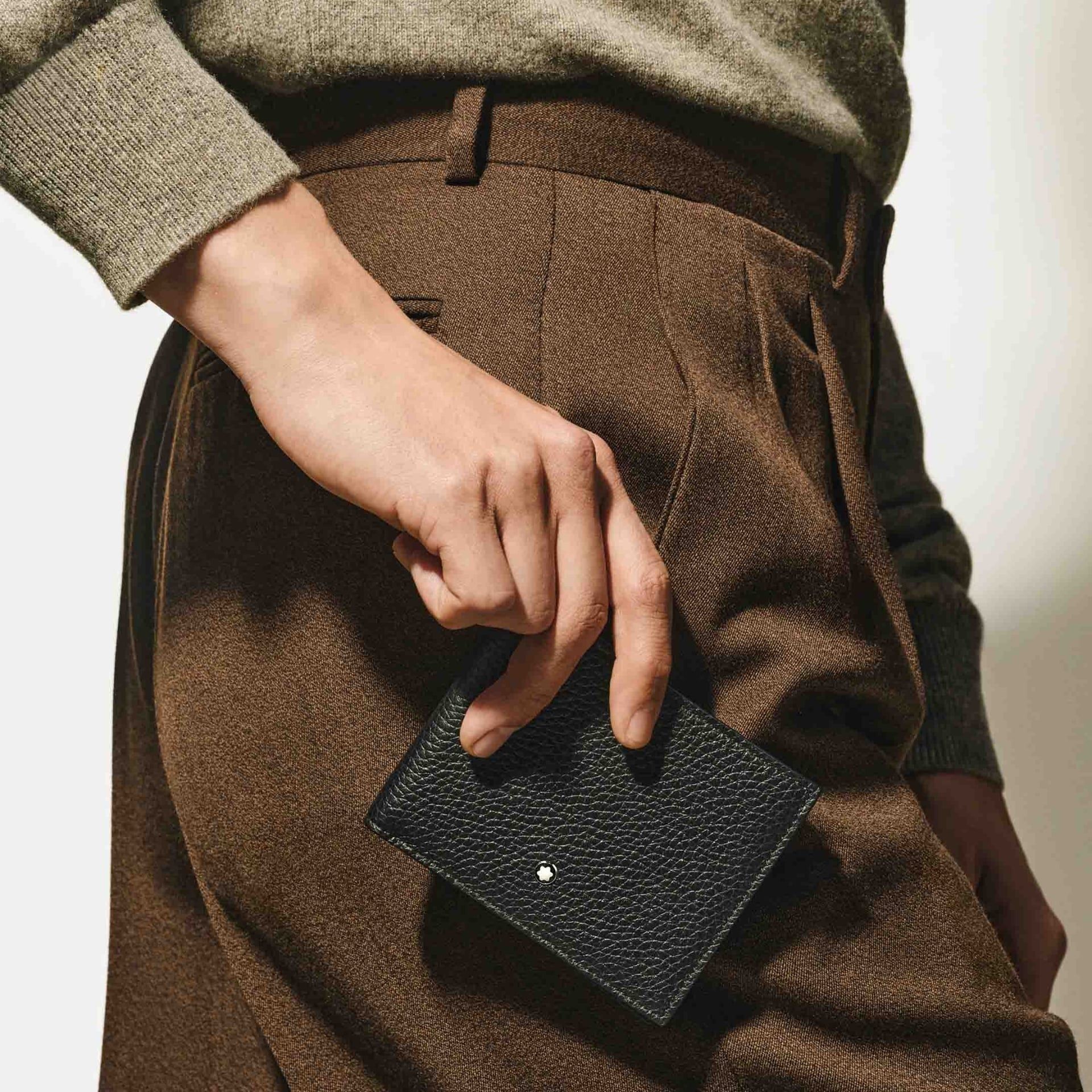 MONTBLANC Portafoglio Grain 6 Scomparti Nero  220198