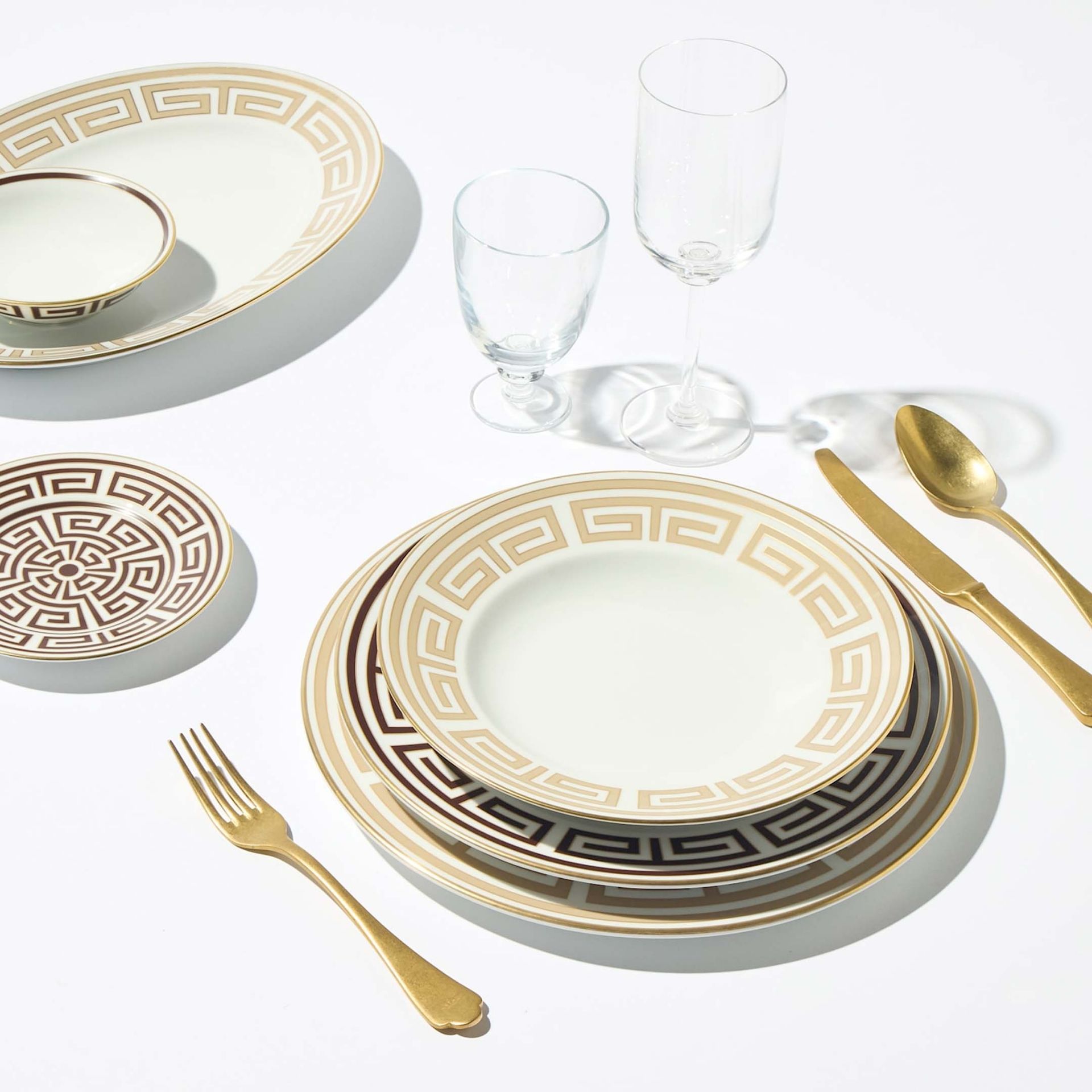 GINORI 1735 Piatto Fondo Labirinto Cachemire Ø 24.5 CM 004RG00 FPT210010245G00135400