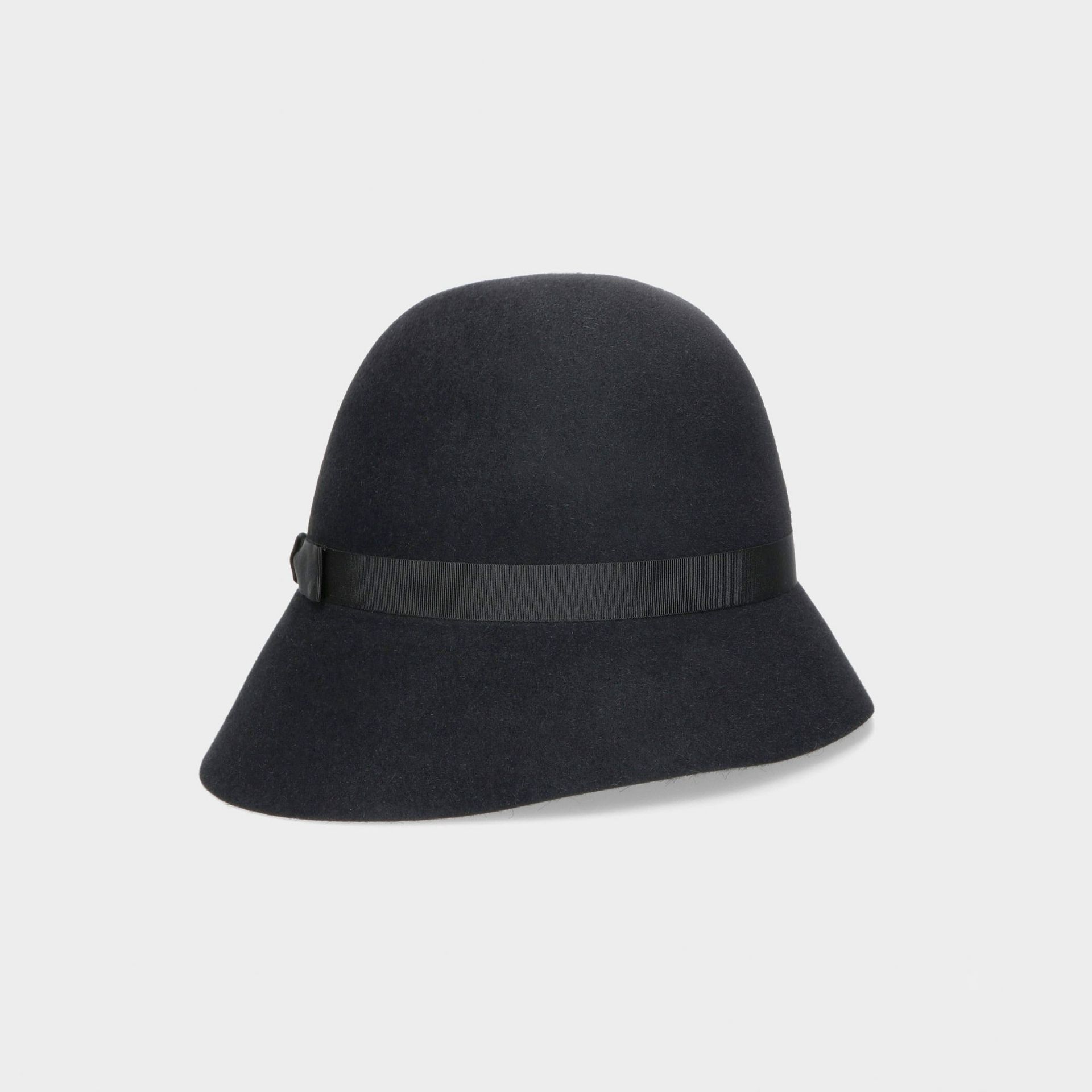 BORSALINO Cappello Nina Cloche Feltro Rasato Nero  270358-02A1