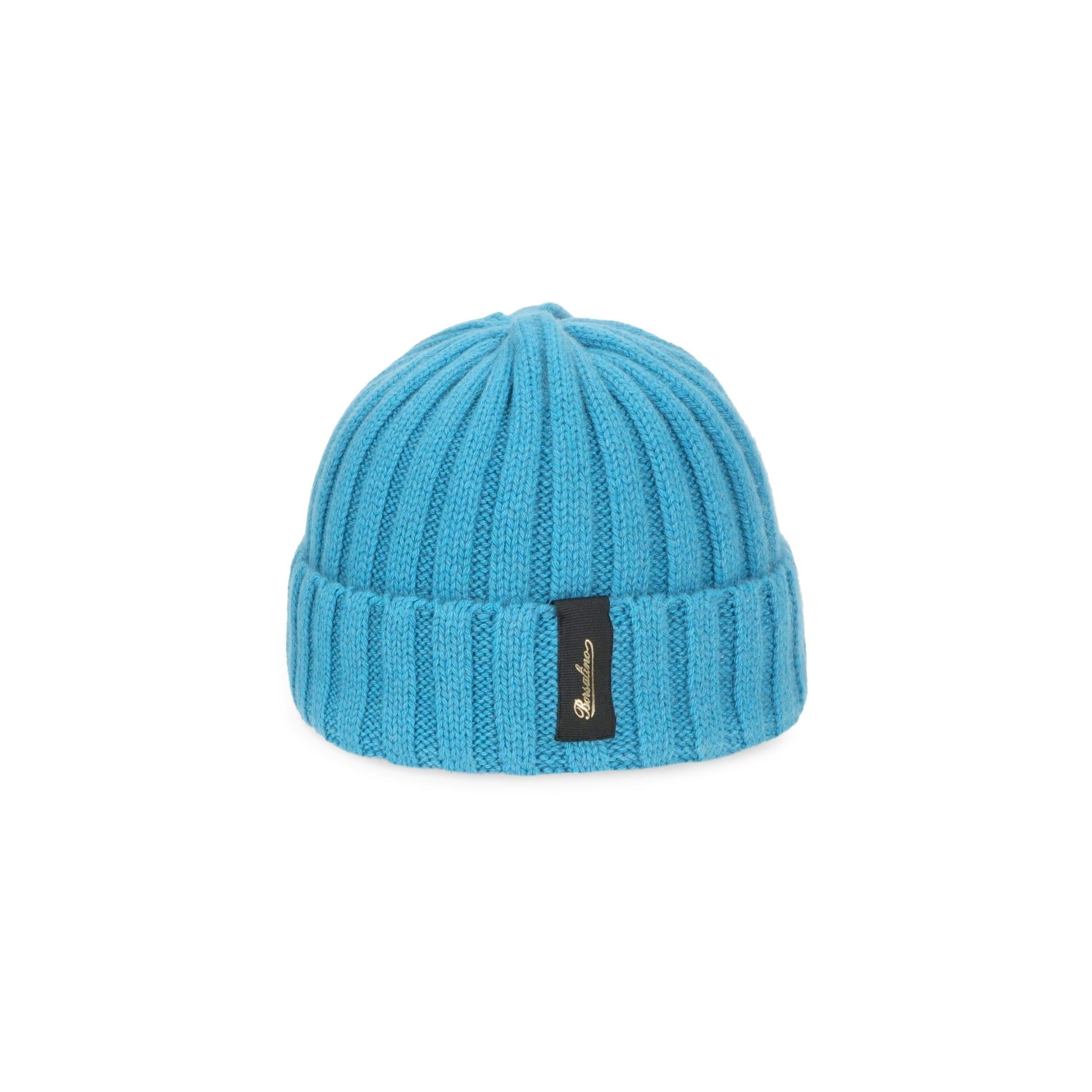 BORSALINO Berretto Hill Beanie Cashmere Blu Dresda  13353EWS-M192