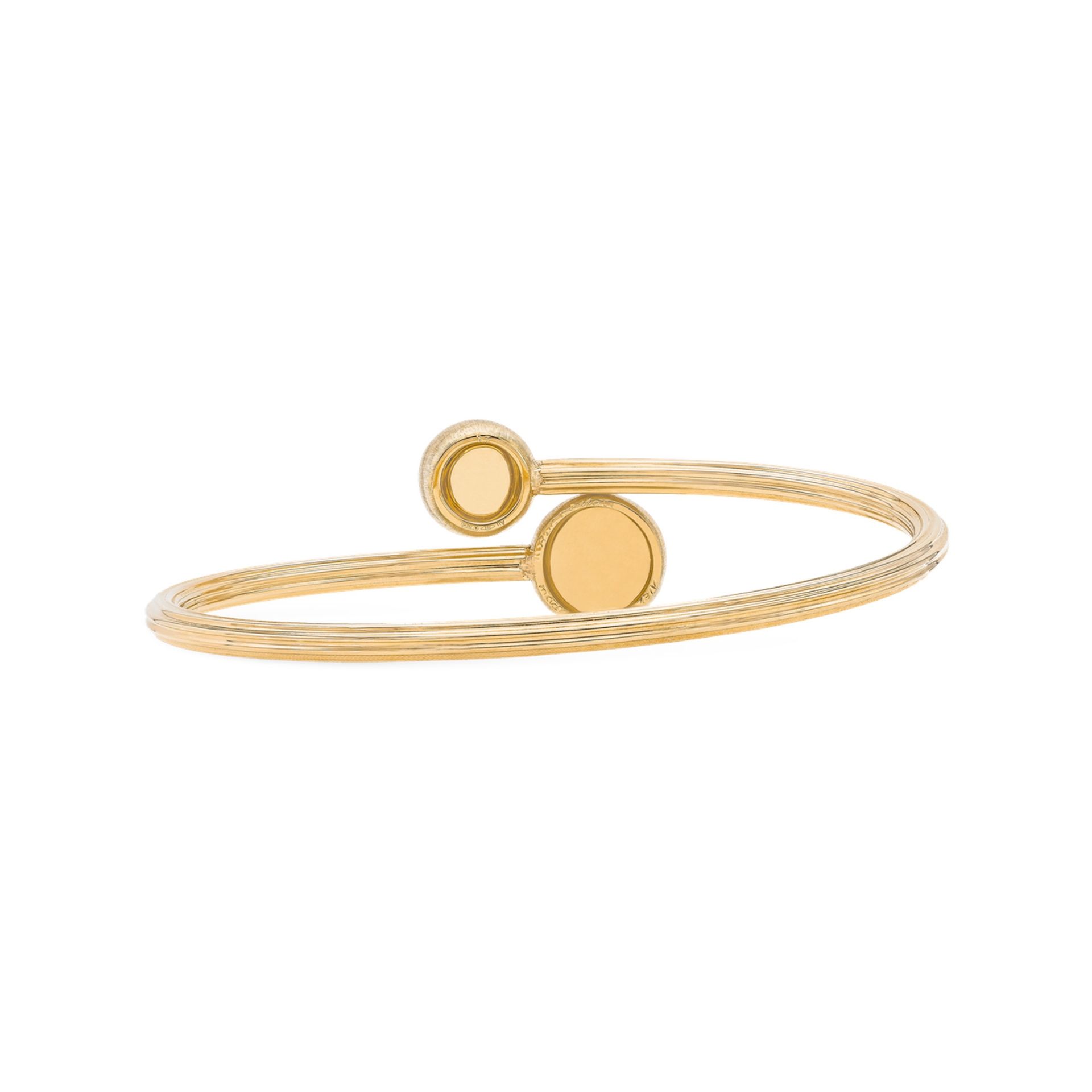 BUCCELLATI Bracciale Macri Classica in Oro Giallo e Bianco con Diamanti Rotondi  JAUBRA014968
