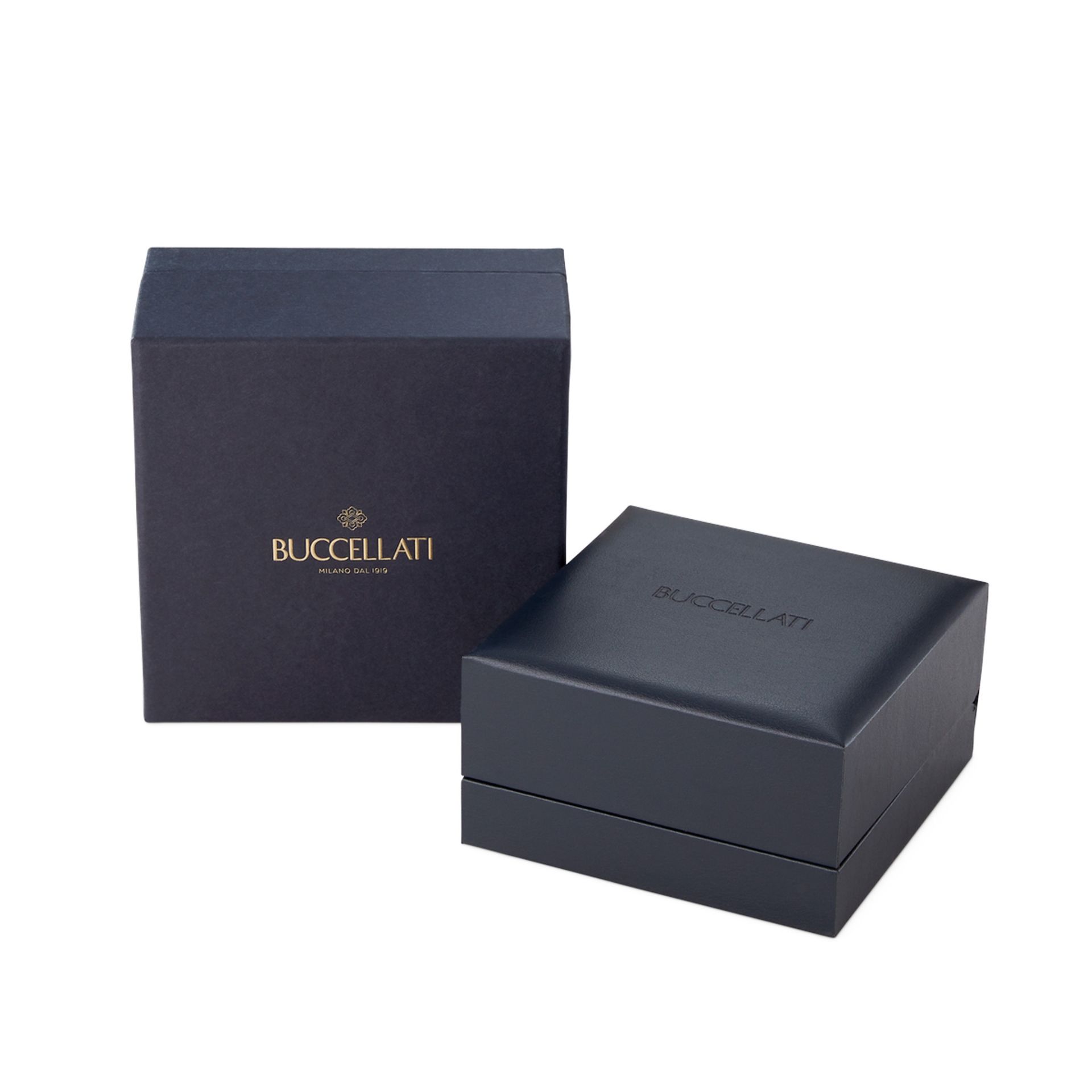 BUCCELLATI Bracciale Macri Classica in Oro Giallo e Bianco con Diamanti Rotondi  JAUBRA014968