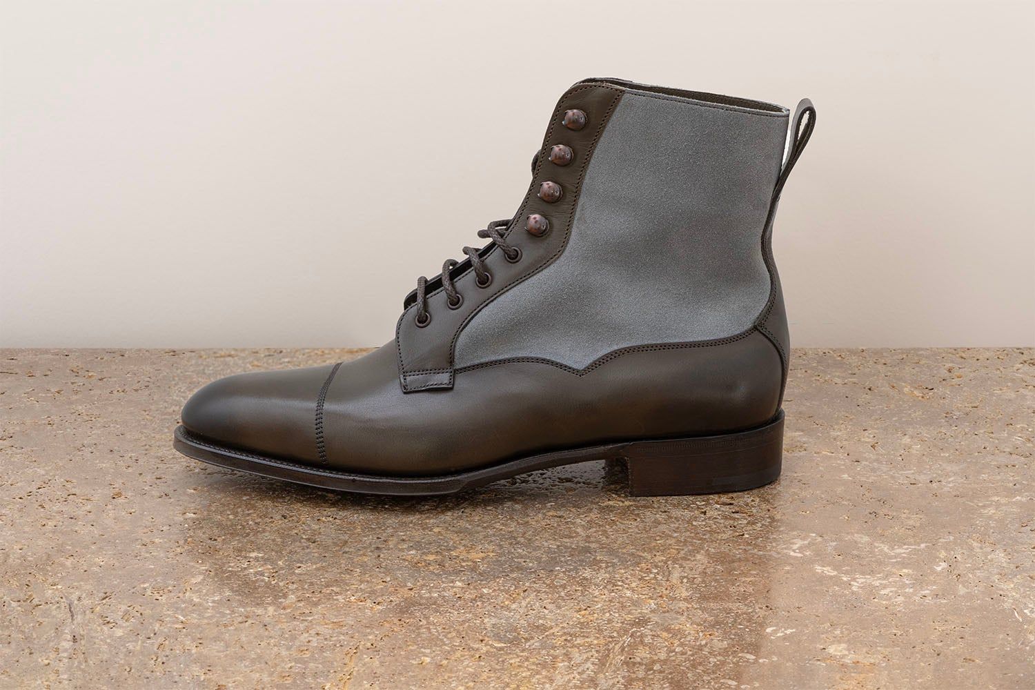 EDWARD GREEN Galway - Stivaletto Con Stringhe - Bronze Antique/Flannel  GALWAY
