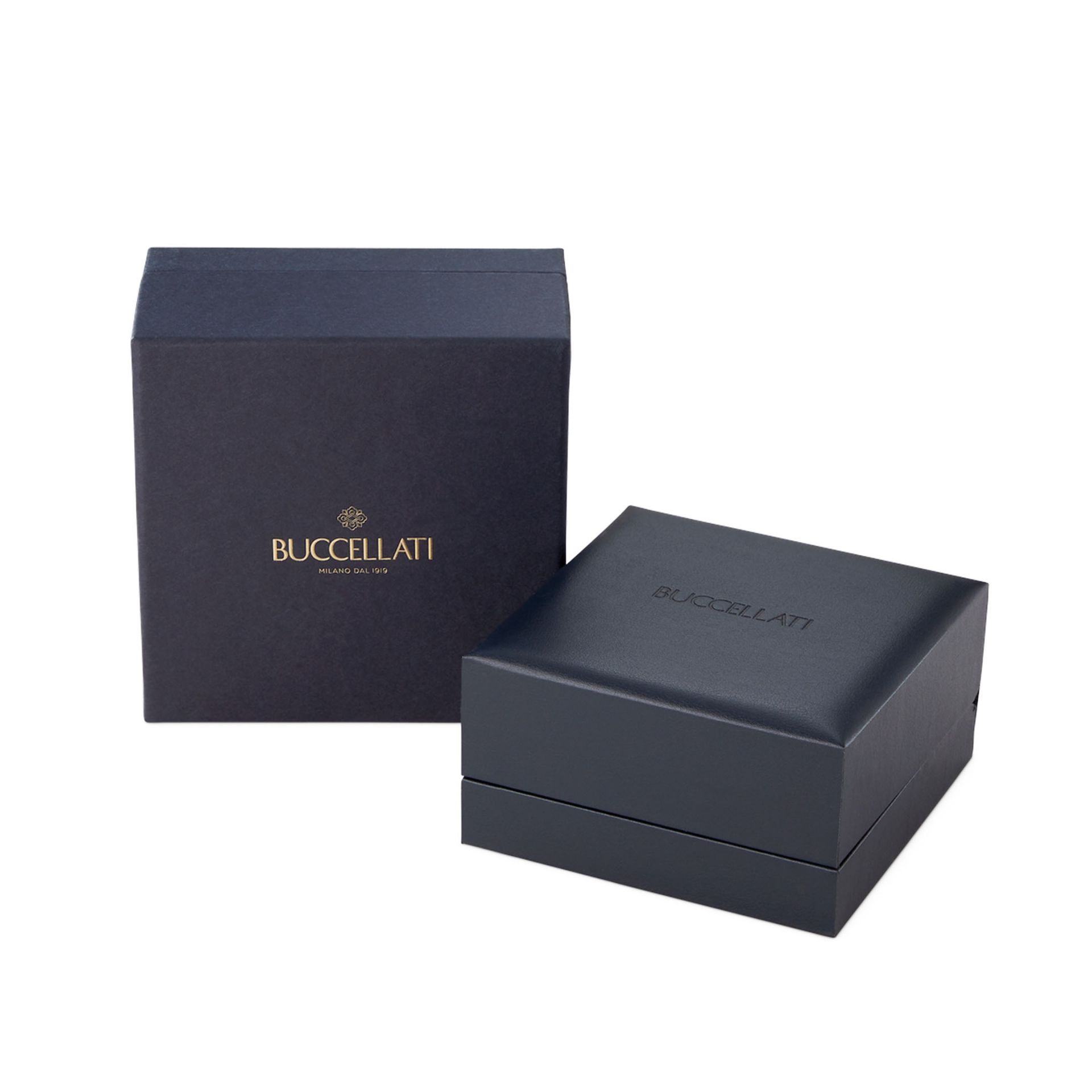 BUCCELLATI Bracciale a Fascia Macri Classica in Oro Bianco con Diamanti Rotondi  JAUBRA007607