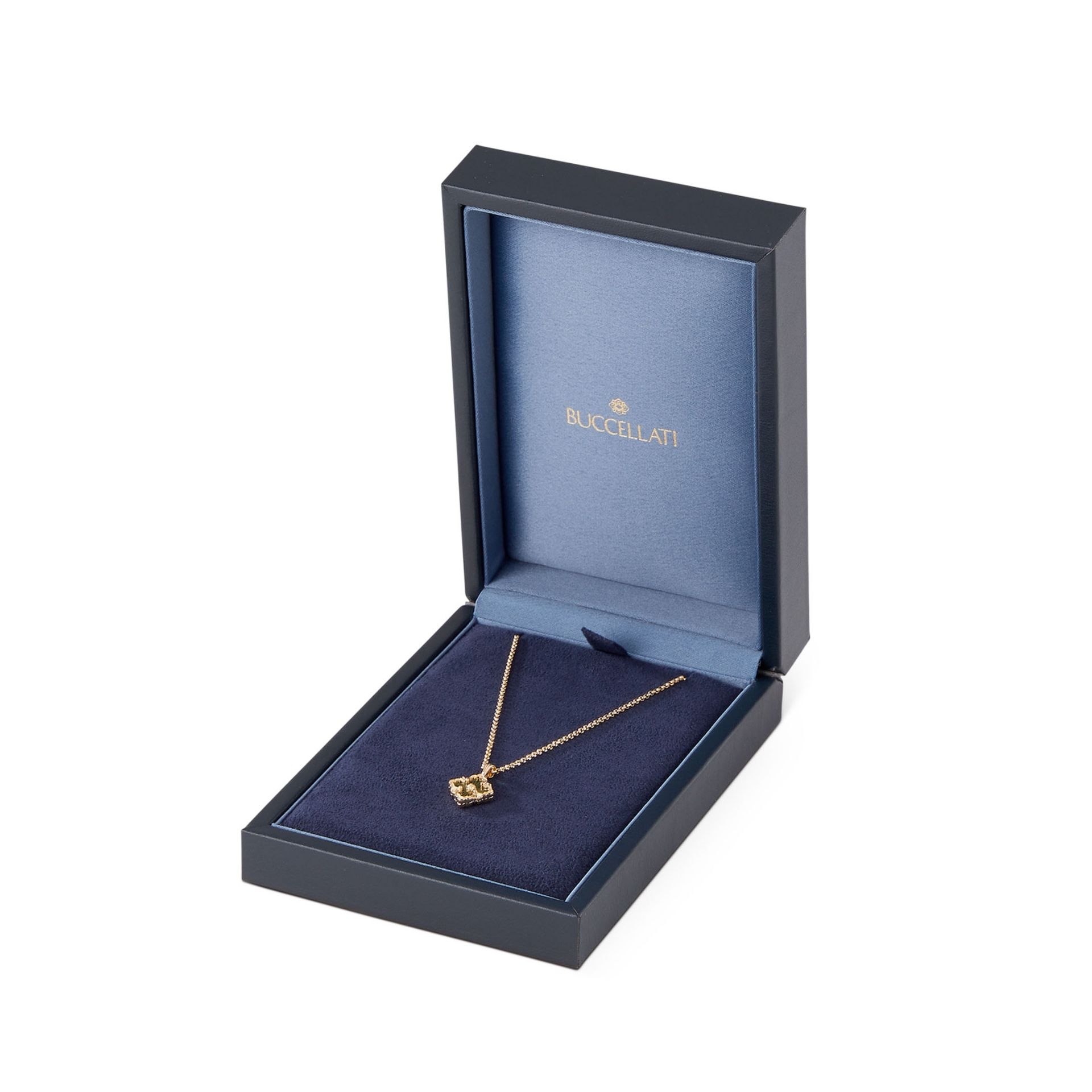 BUCCELLATI Pendente Opera Tulle Enamel in Oro Giallo e Smalto Blu  JAUPEN017978