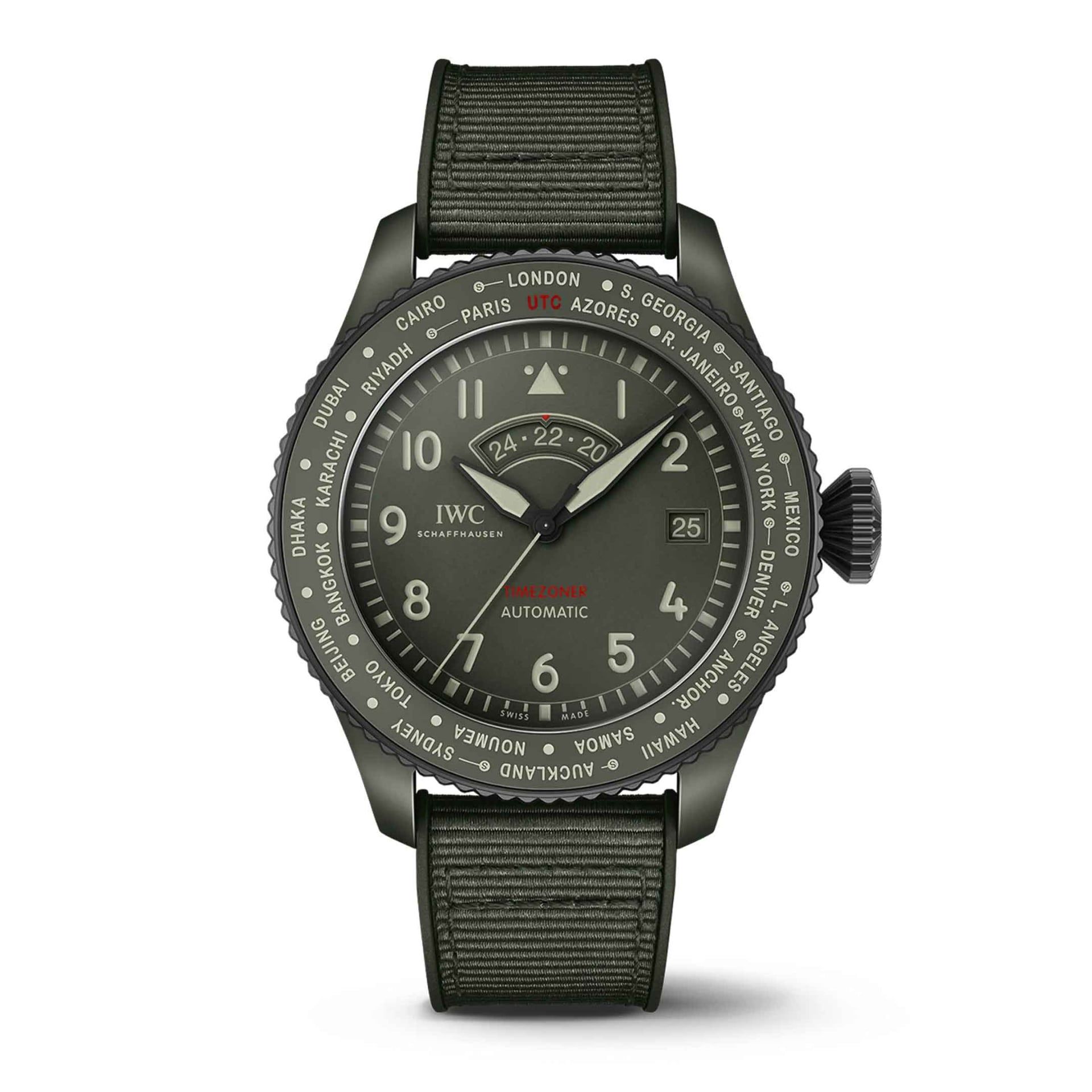 IWC Schaffhausen Pilot’s Watch Timezoner TOP GUN Woodland 46 MM IW395601
