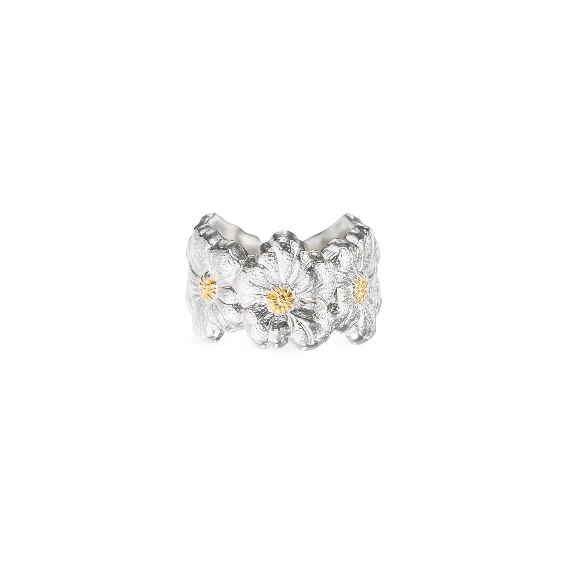 BUCCELLATI Anello Eternelle Blossoms Vermeil Gardenia in Argento  JAGETE023601