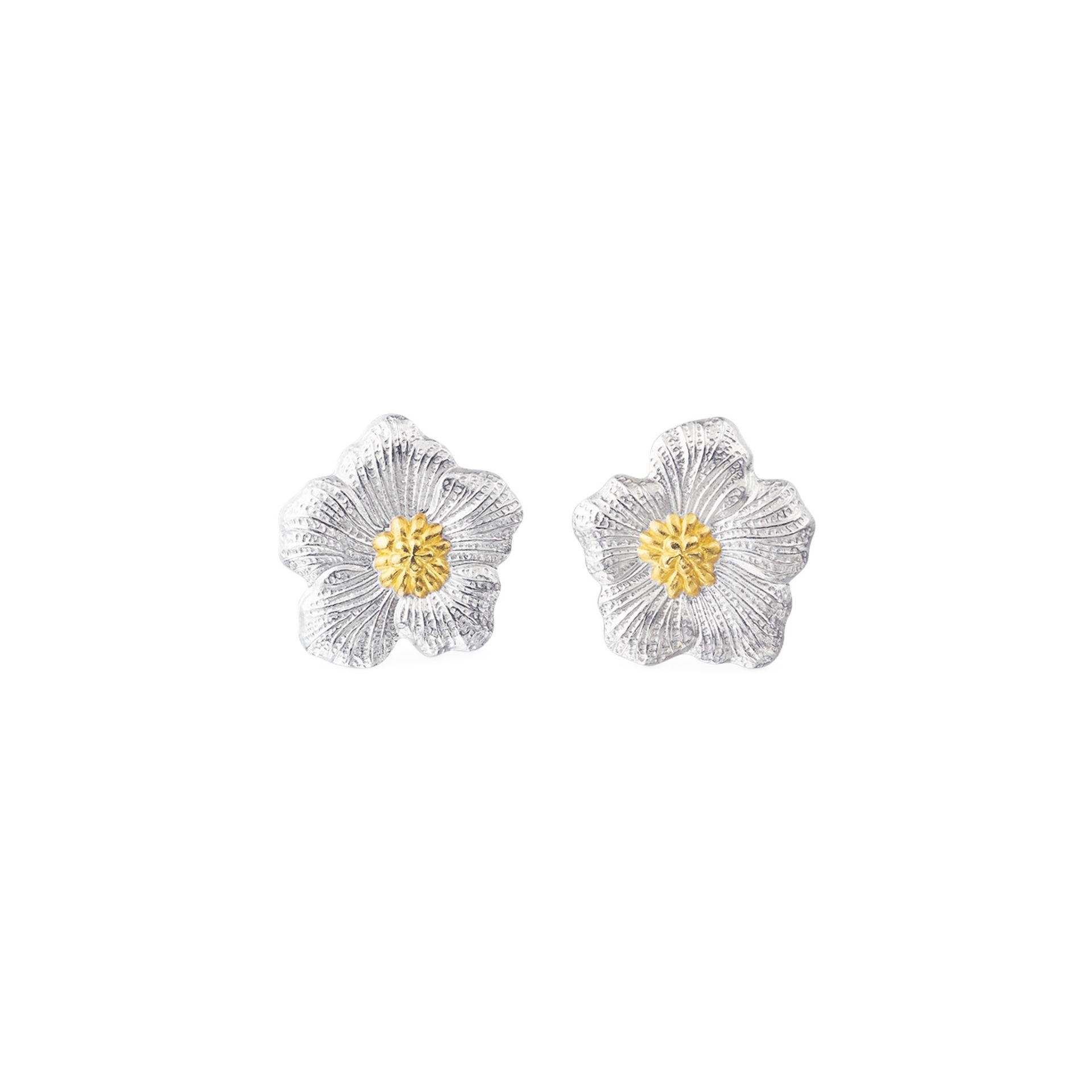 BUCCELLATI Orecchini a Bottone Blossoms Vermeil Gardenia in Argento  JAGEAR023496