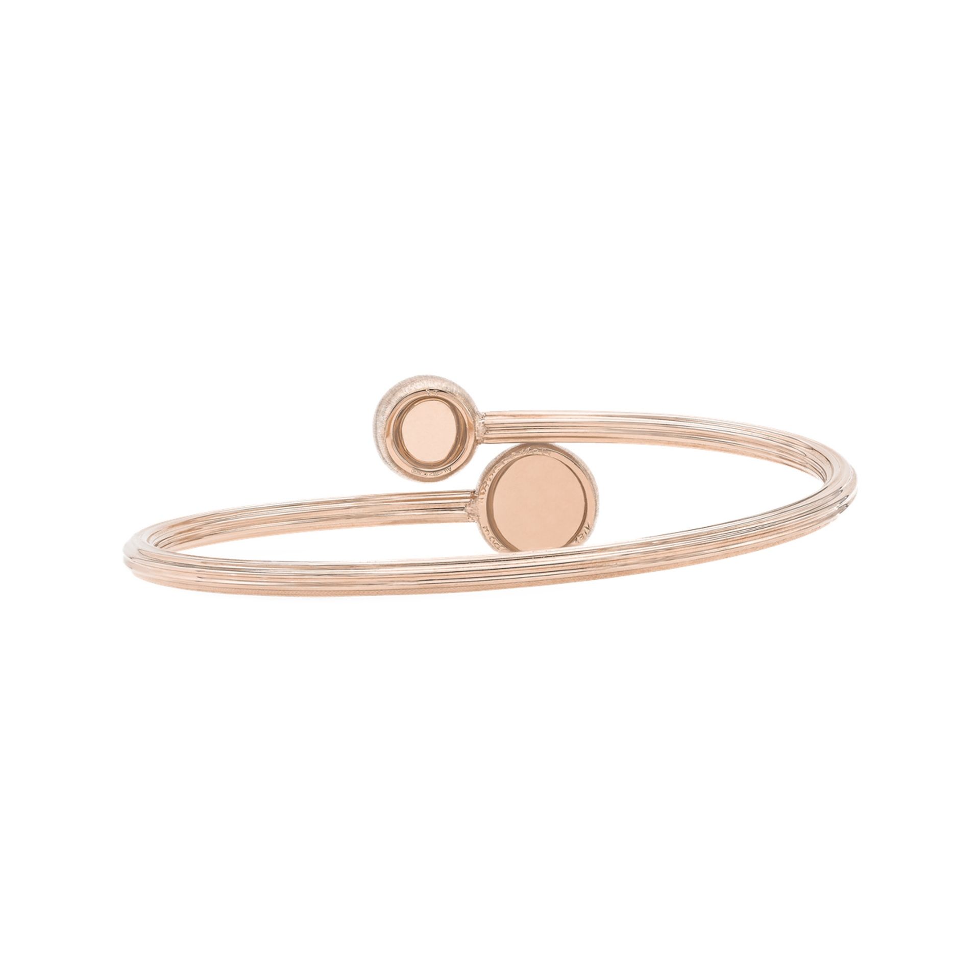 BUCCELLATI Bracciale Macri Classica in Oro Rosa e Bianco con Diamanti Rotondi  JAUBRA014969