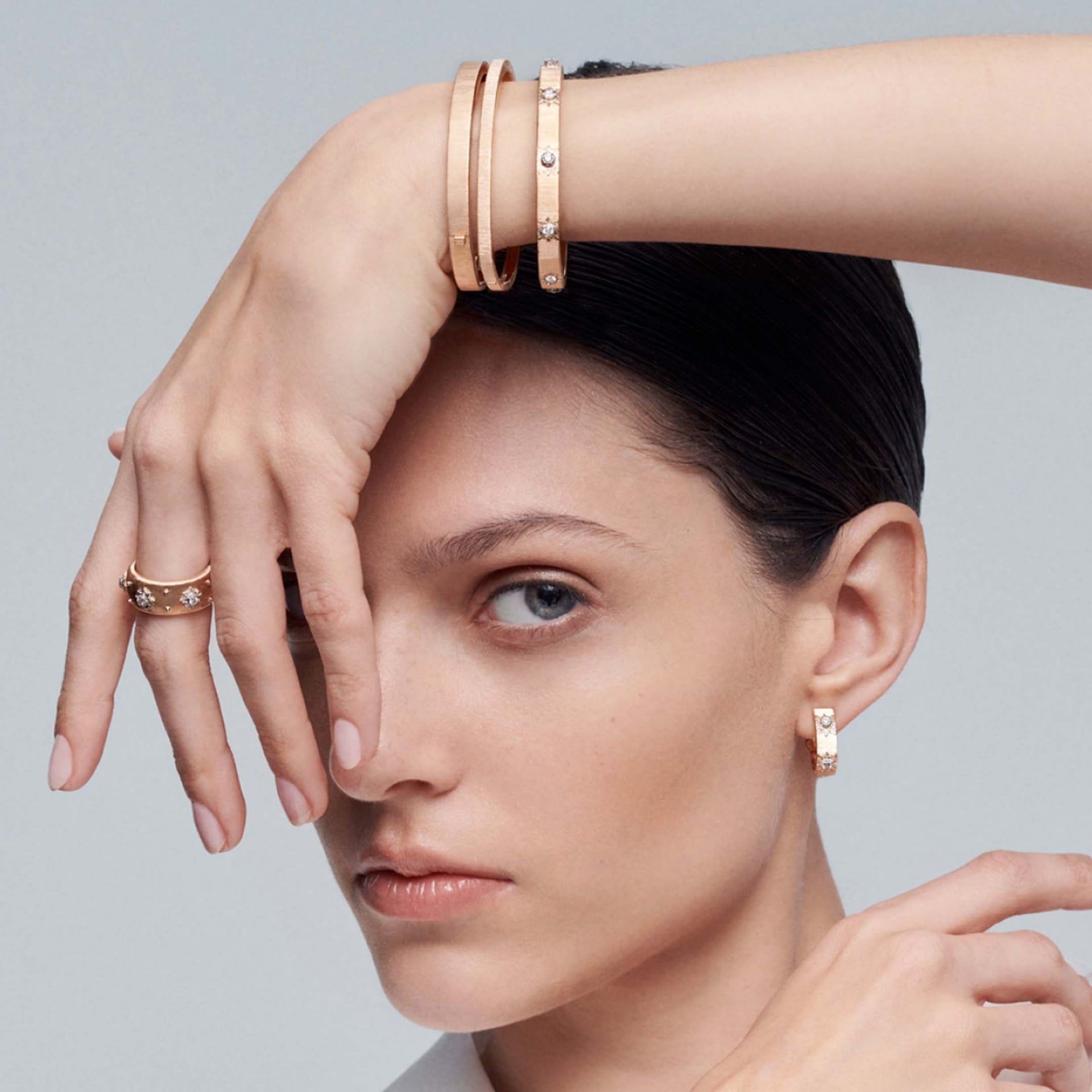 BUCCELLATI Bracciale a Fascia Macri Classica in Oro Rosa  JAUBRA015167