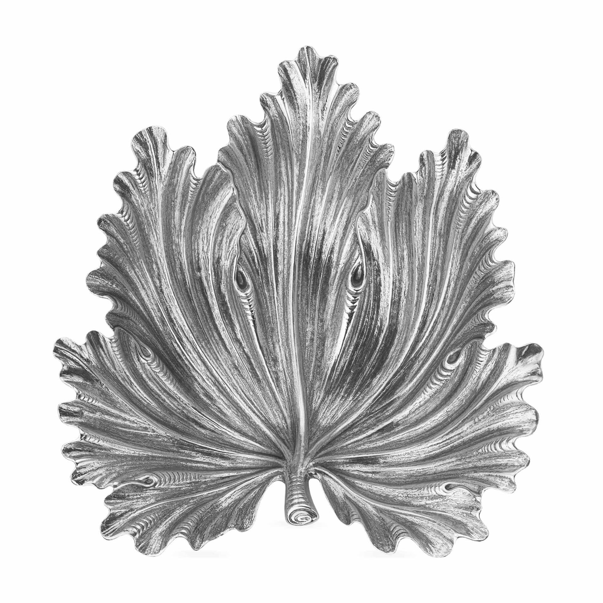BUCCELLATI Ciotola Leaves Foglia d'Acanto Grande in Argento Ø 20 cm SAGBOW000191