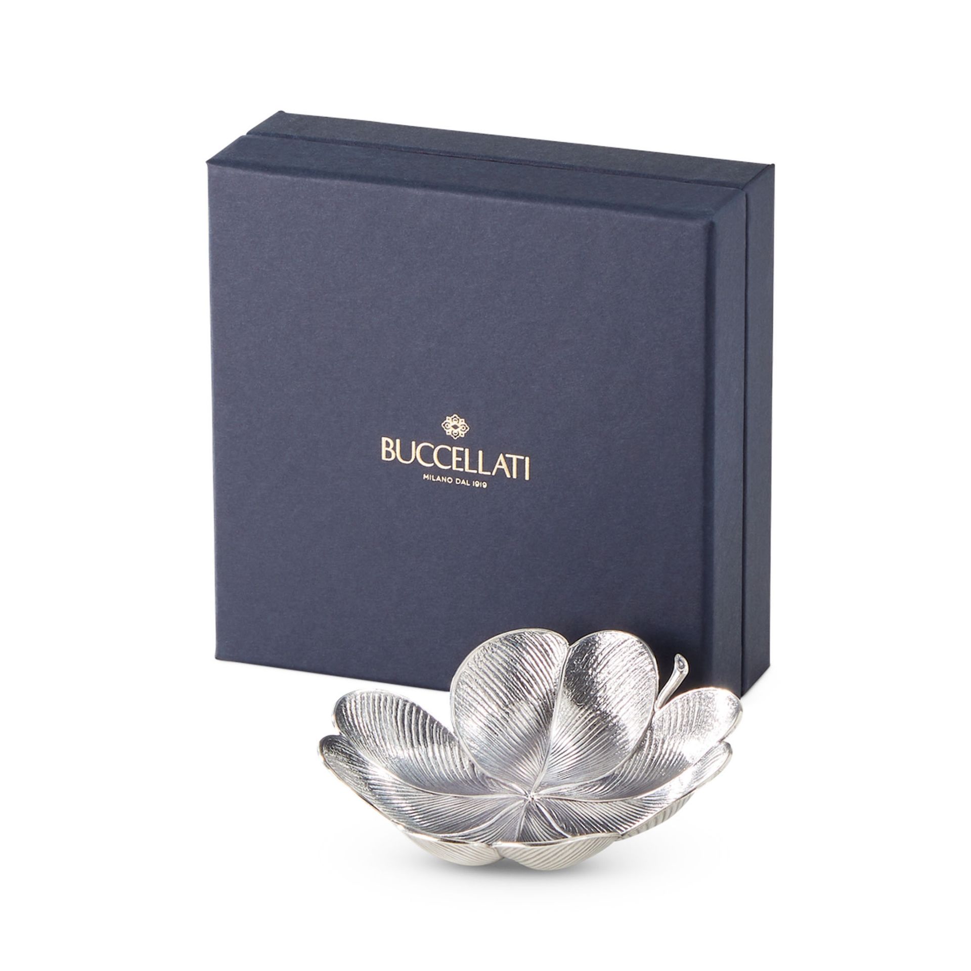 BUCCELLATI Ciotola Leaves Foglia di Trifoglio Media in Argento Ø 12,5 CM SAGBOW000210