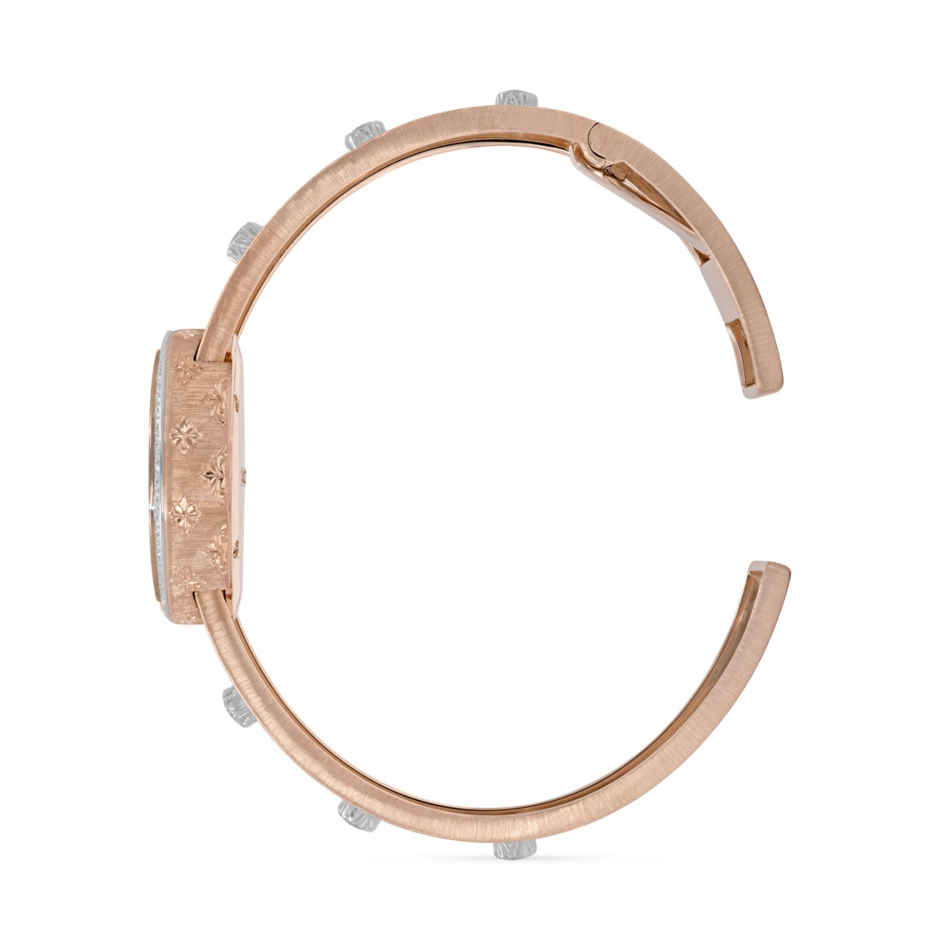 BUCCELLATI Macri Classica in Oro Rosa con Diamanti 24 MM WAULDG015795