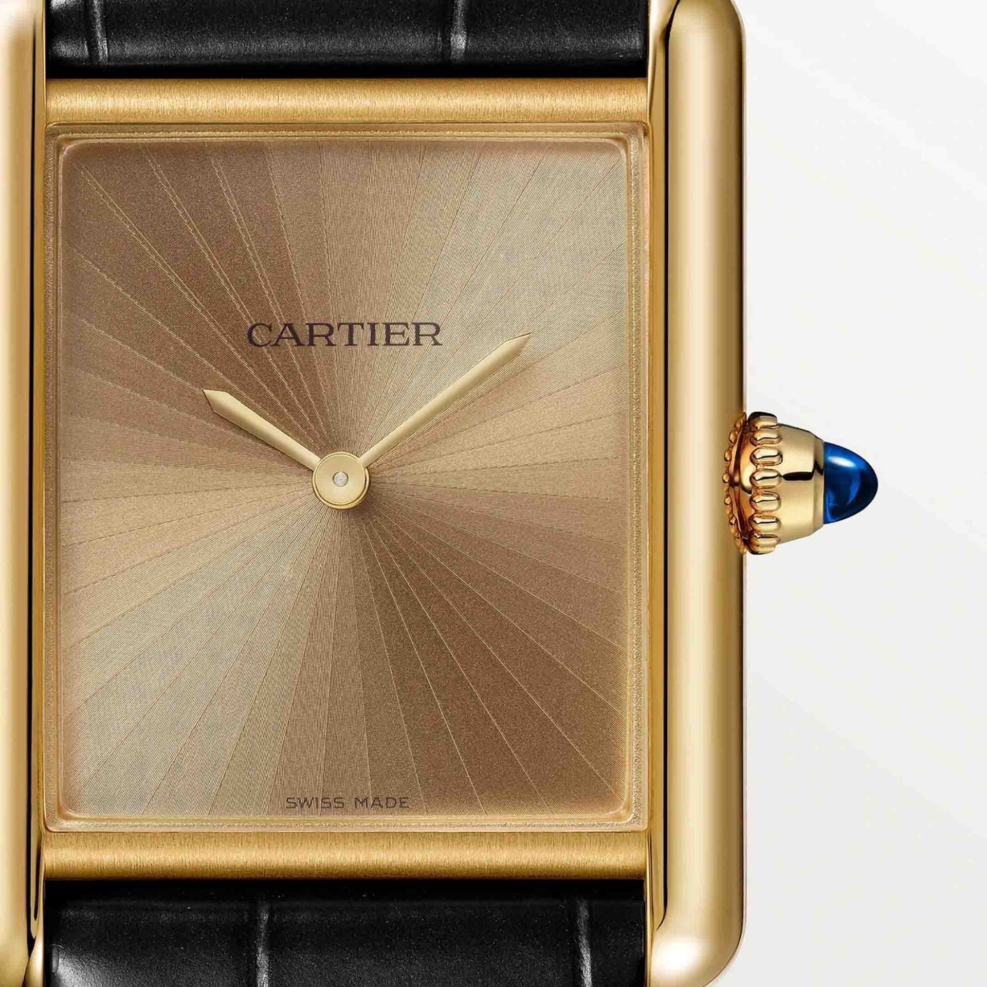 CARTIER Tank Louis Cartier Modello Medio, Oro Giallo, Pelle 33.7 x 25.5 MM WGTA0211