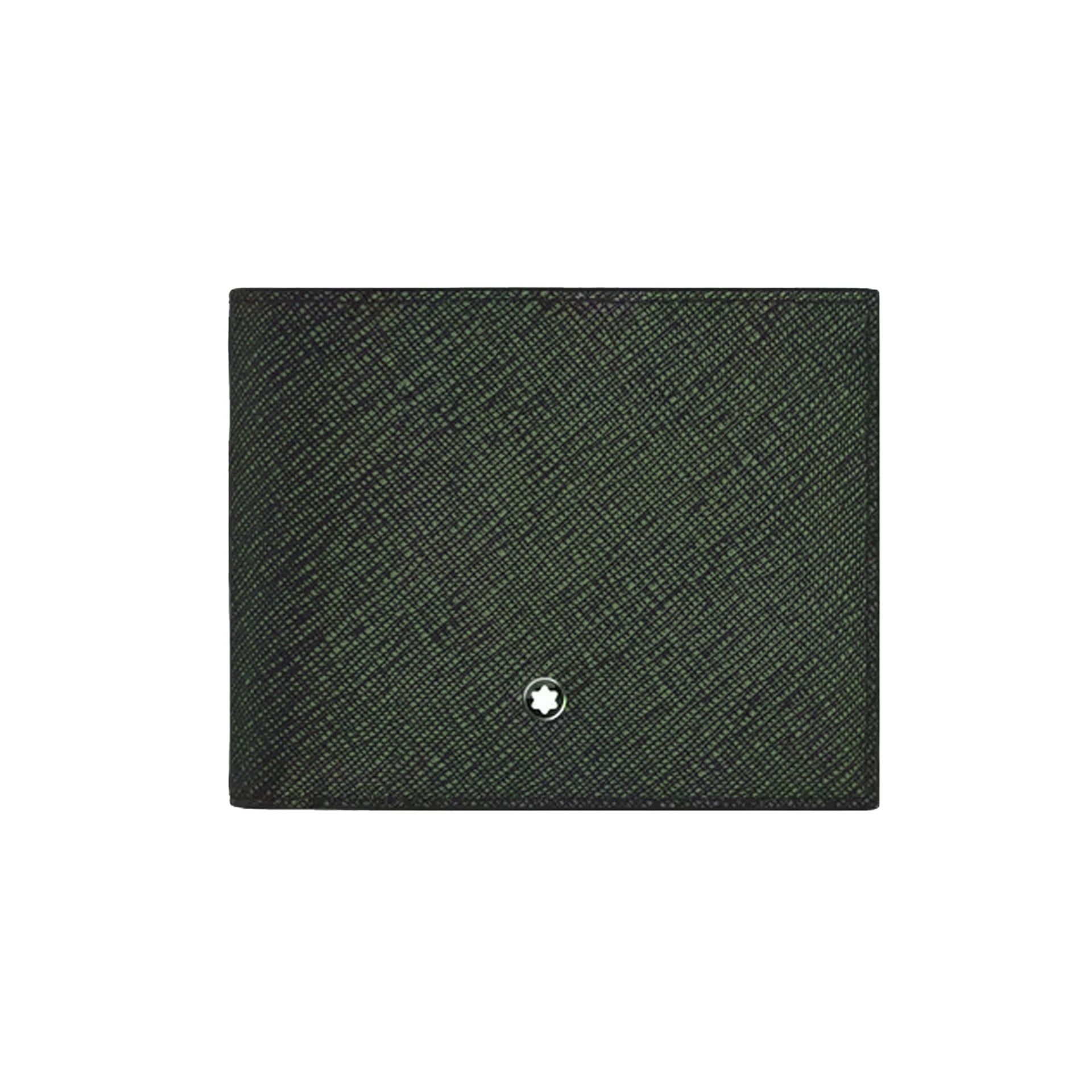 MONTBLANC Portafoglio  6 Tasche Tweed Kaki in Pelle Sartorial  220385