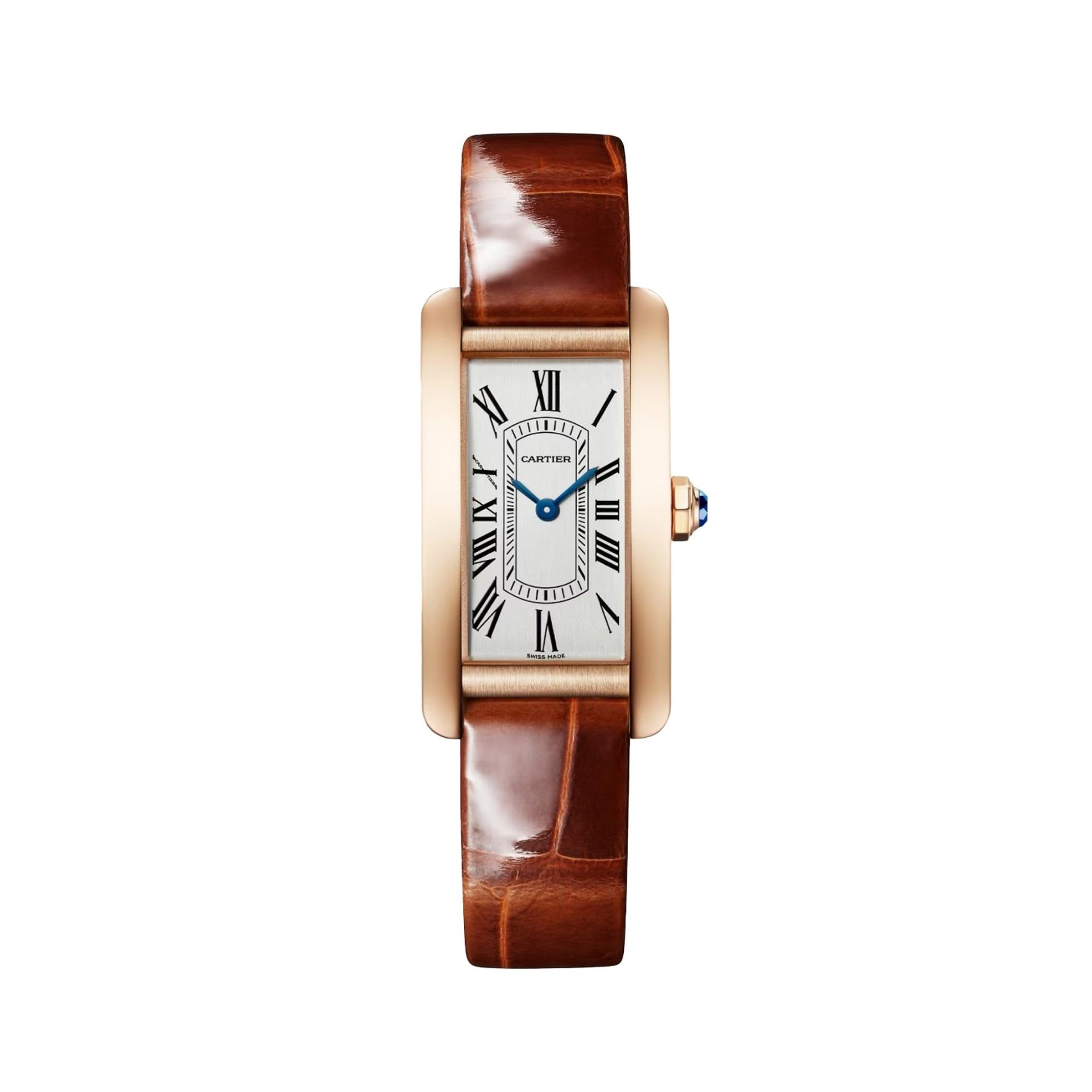 CARTIER Tank Américaine Modello Piccolo, Oro Rosa, Pelle 35.4 X 19.4 MM WGTA0340