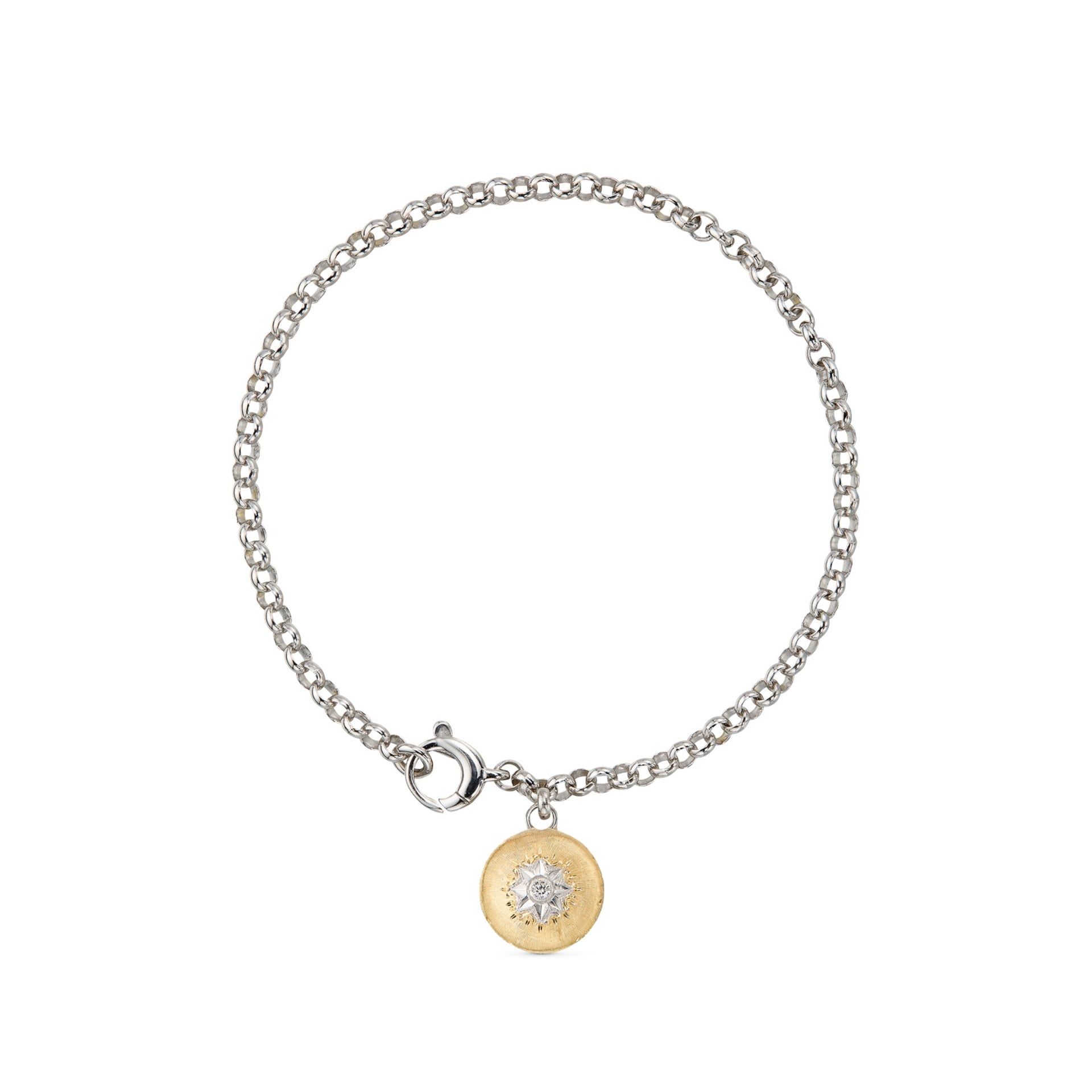 BUCCELLATI Bracciale Macri Classica in Oro Giallo e Bianco  JAUBRA014953