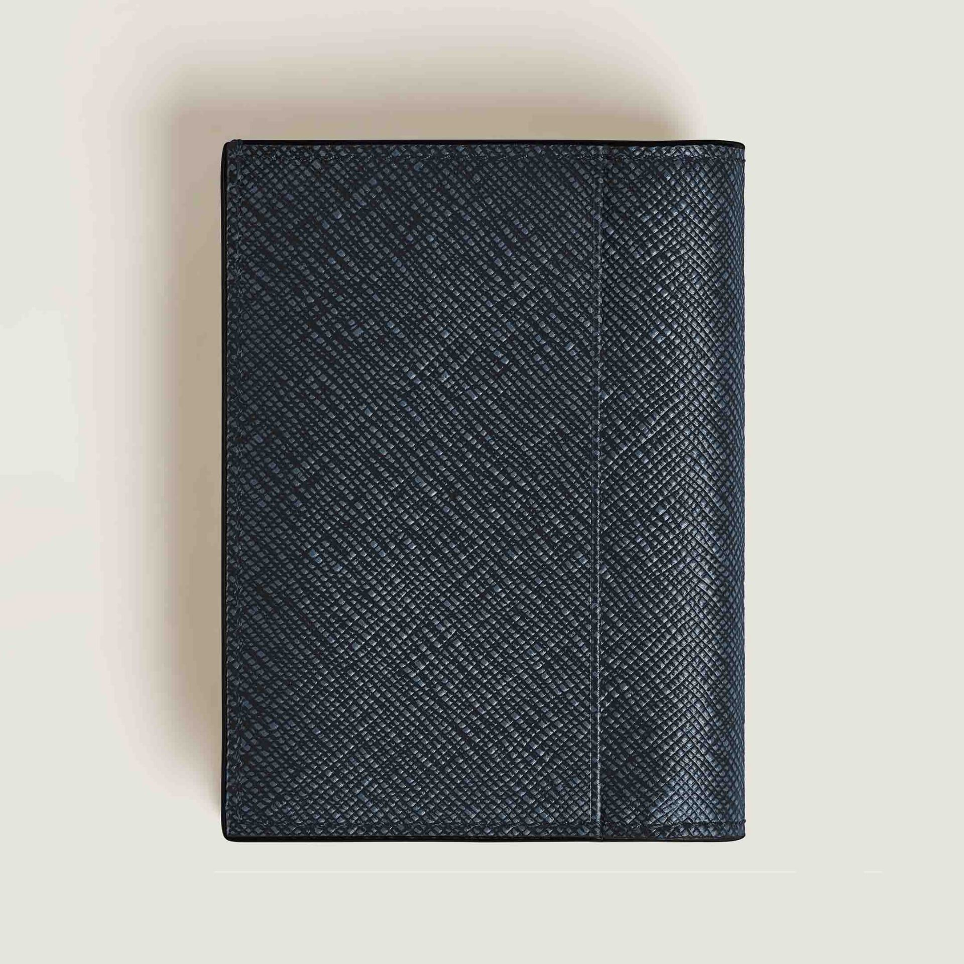 MONTBLANC Portafoglio Mini 4 Tasche Tweed Blu in Pelle Sartorial   220382