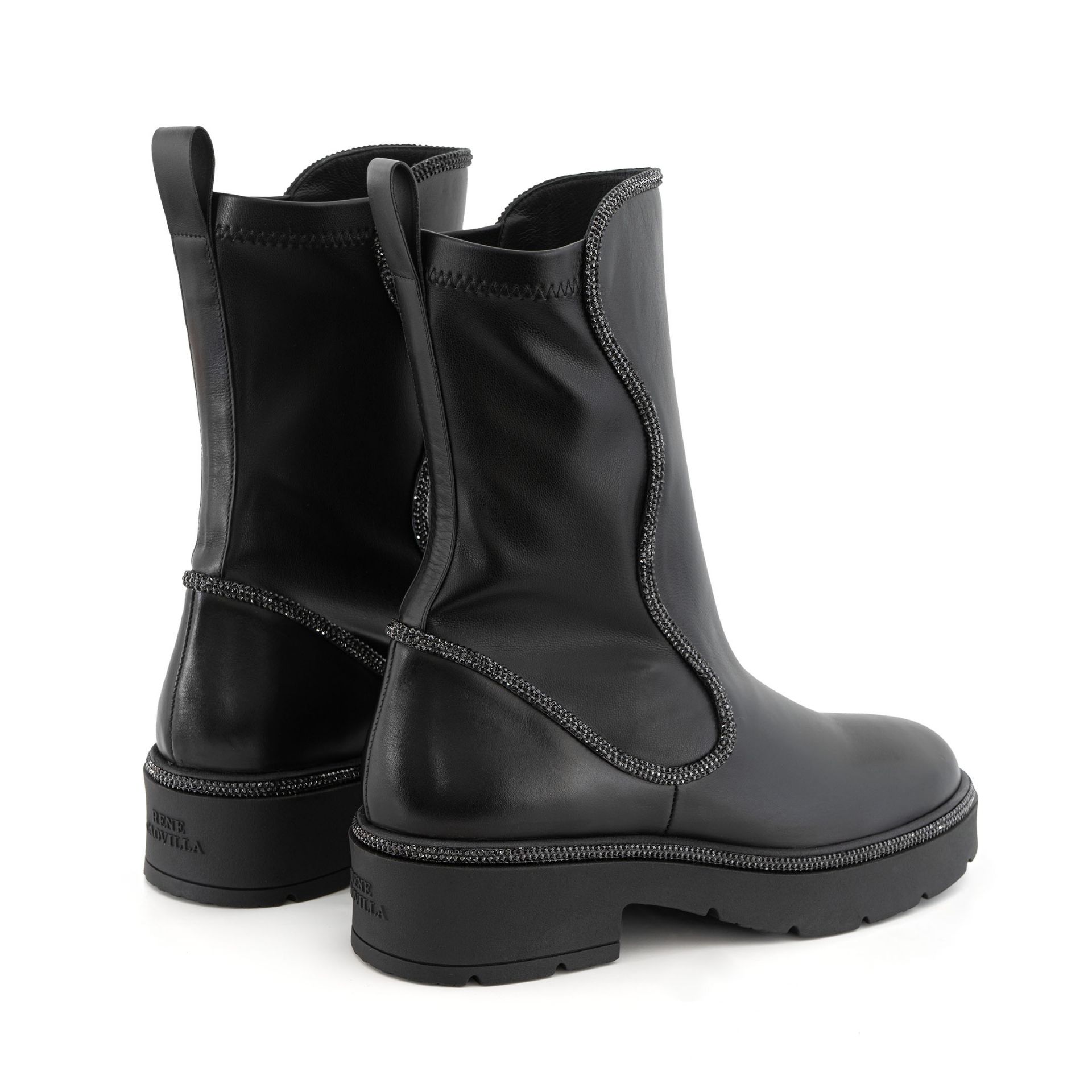 RENE CAOVILLA Onda - Biker Nero  C12578-050-0001V050