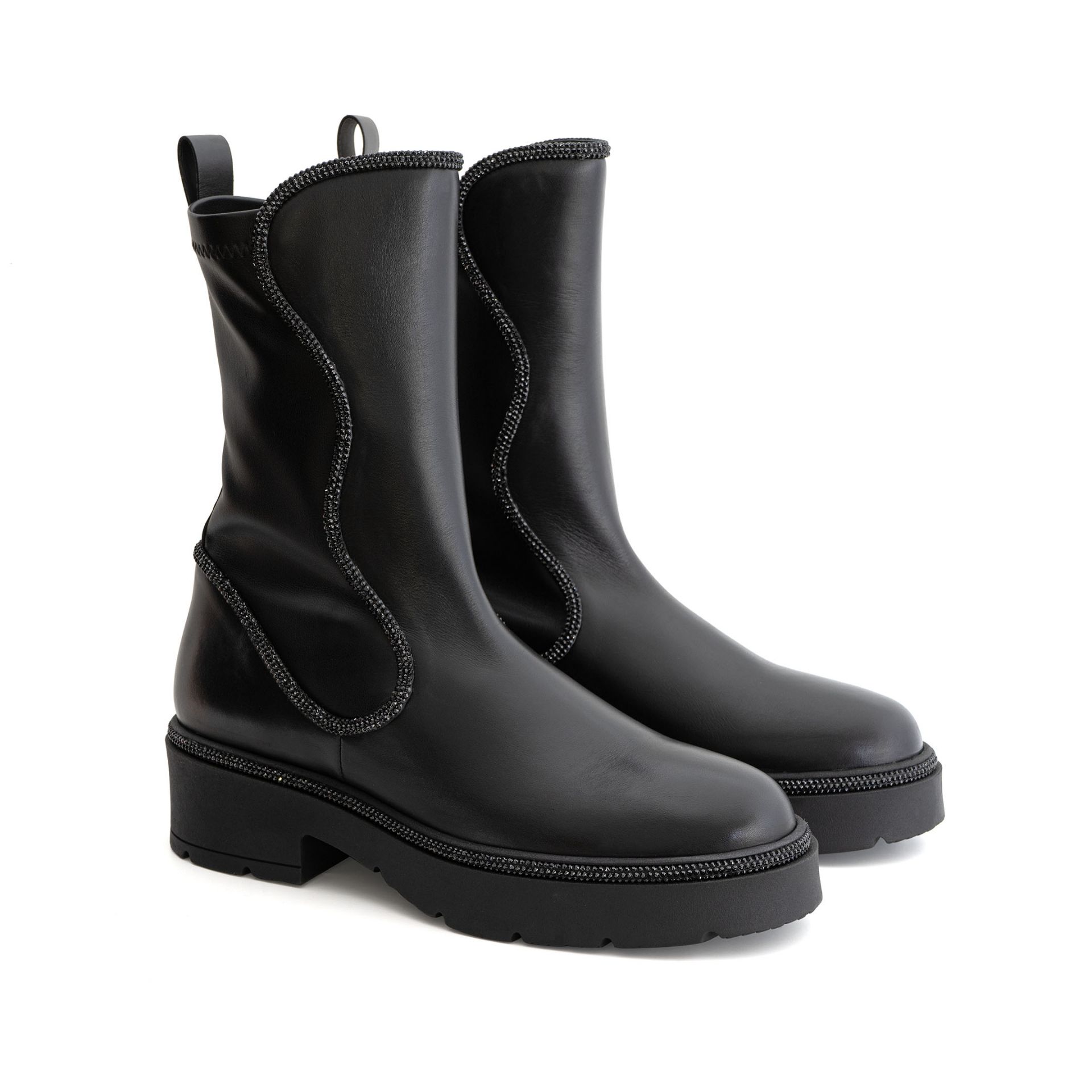 RENE CAOVILLA Onda - Biker Nero  C12578-050-0001V050