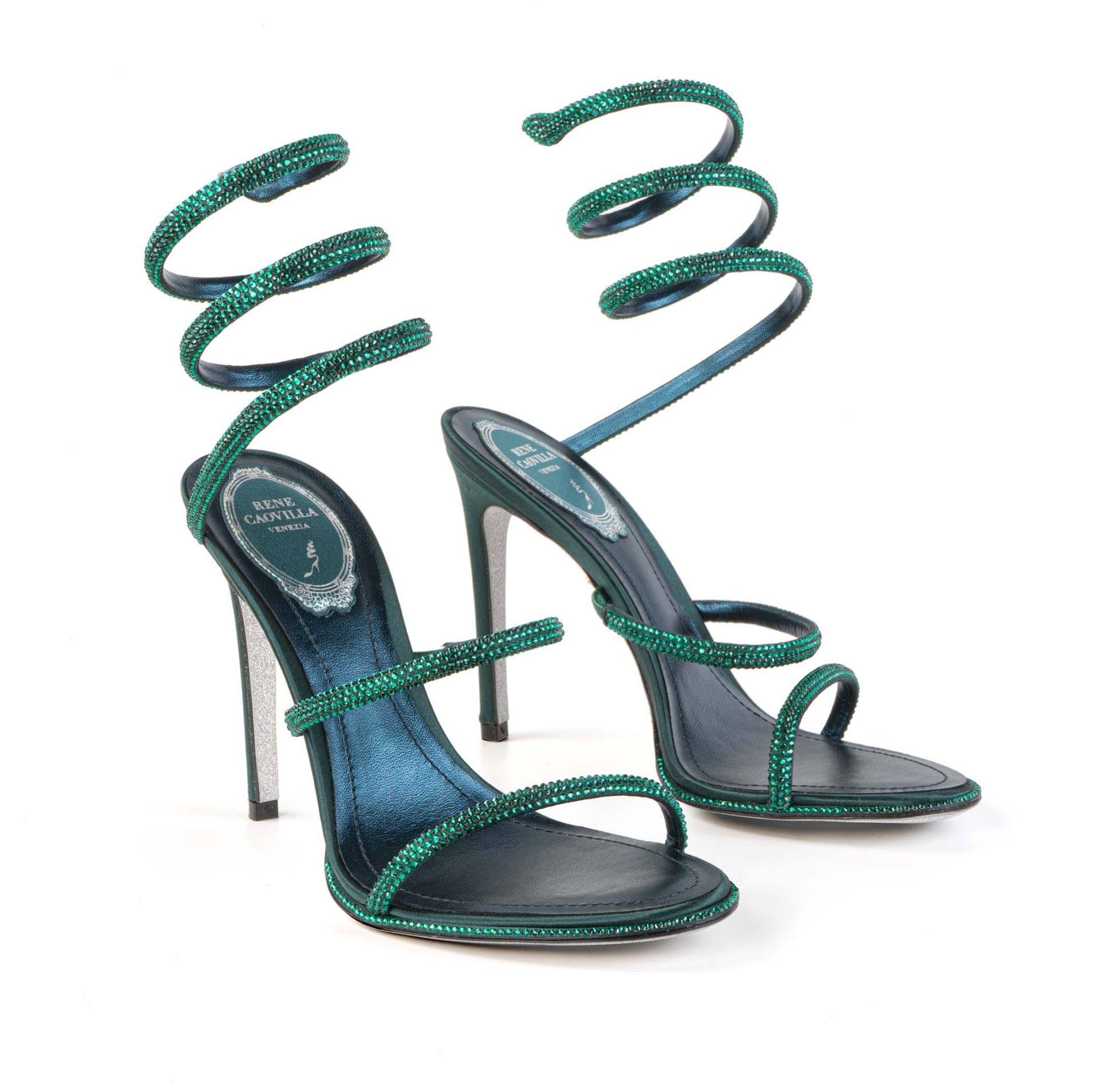 RENE CAOVILLA Cleo - Sandali Tacco Alto Smeraldo  C12538-105-R0014215