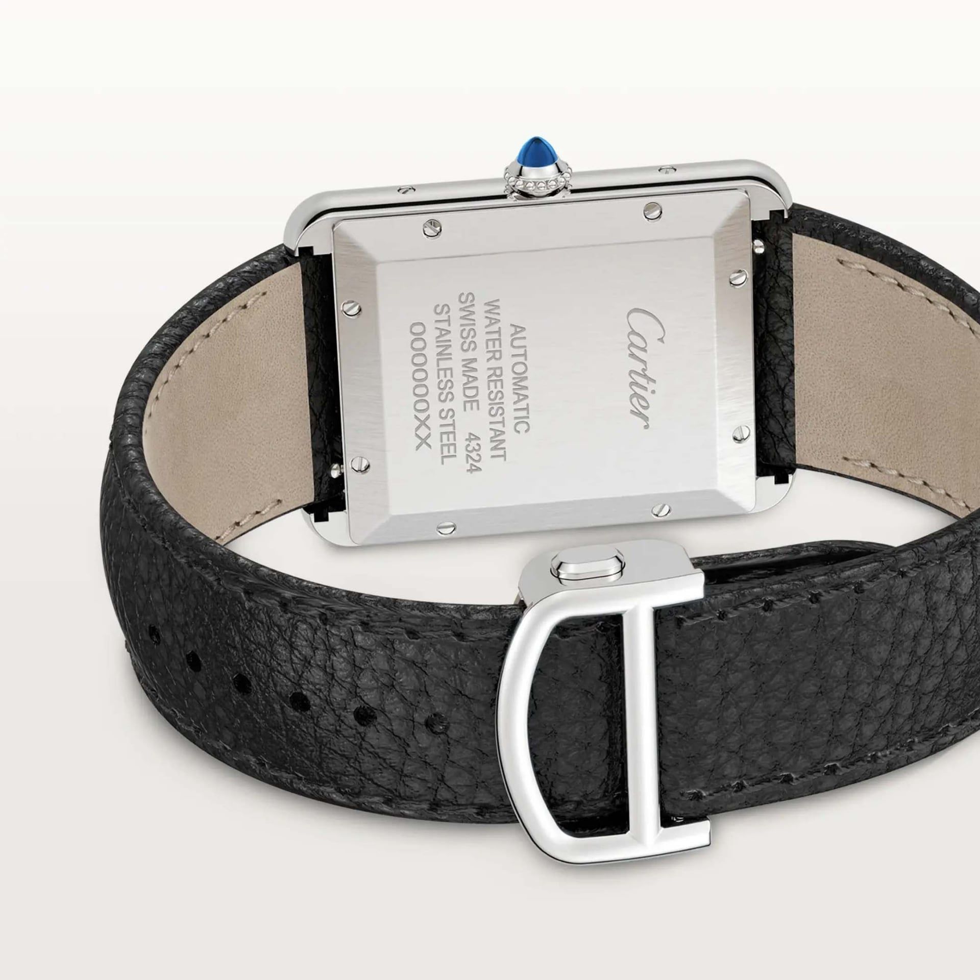 CARTIER Tank Must De Cartier Modello Extra-Large, Acciaio, Pelle 41 X 31  MM WSTA0141