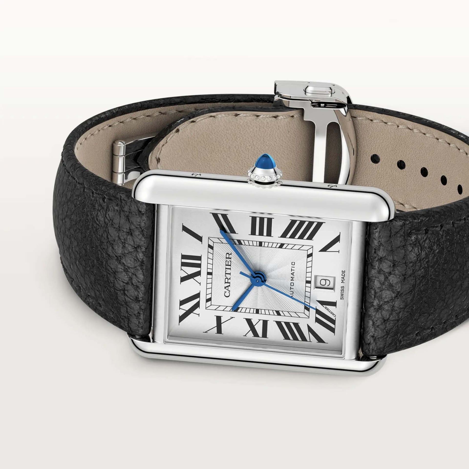 CARTIER Tank Must De Cartier Modello Extra-Large, Acciaio, Pelle 41 X 31  MM WSTA0141