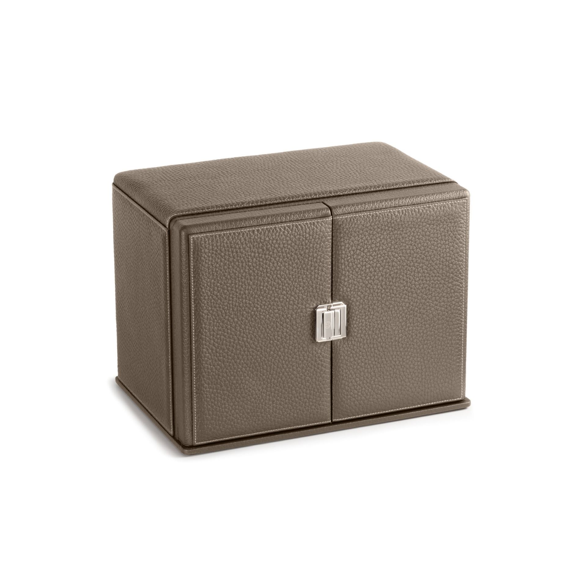 SCATOLA DEL TEMPO 6 Rotori Pelle Grana Dollaro/Nabuk Taupe Int. Beige Edizione Astrua  