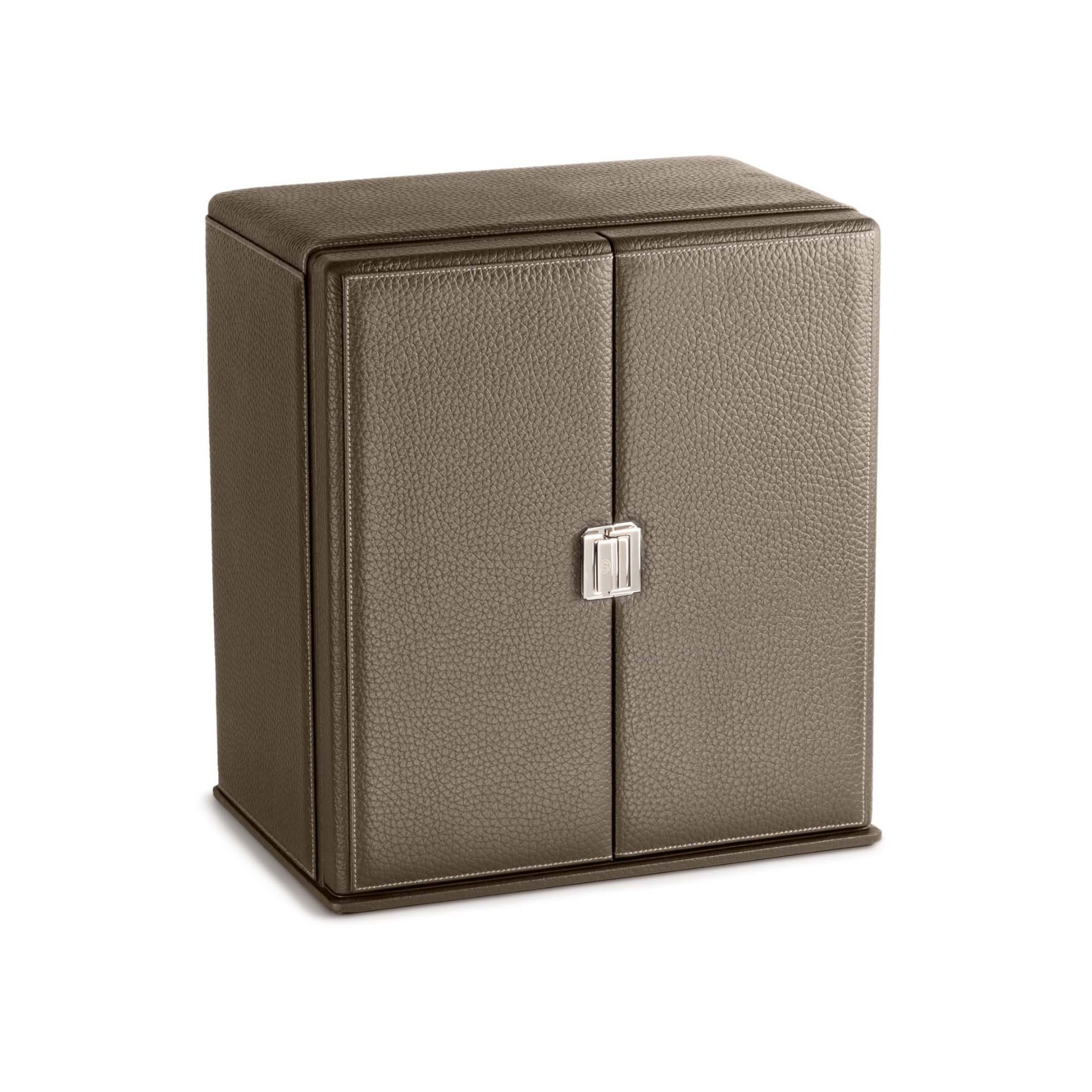 SCATOLA DEL TEMPO 9 Rotori Pelle Grana Dollaro/Nabuk Taupe Int. Beige Edizione Astrua  