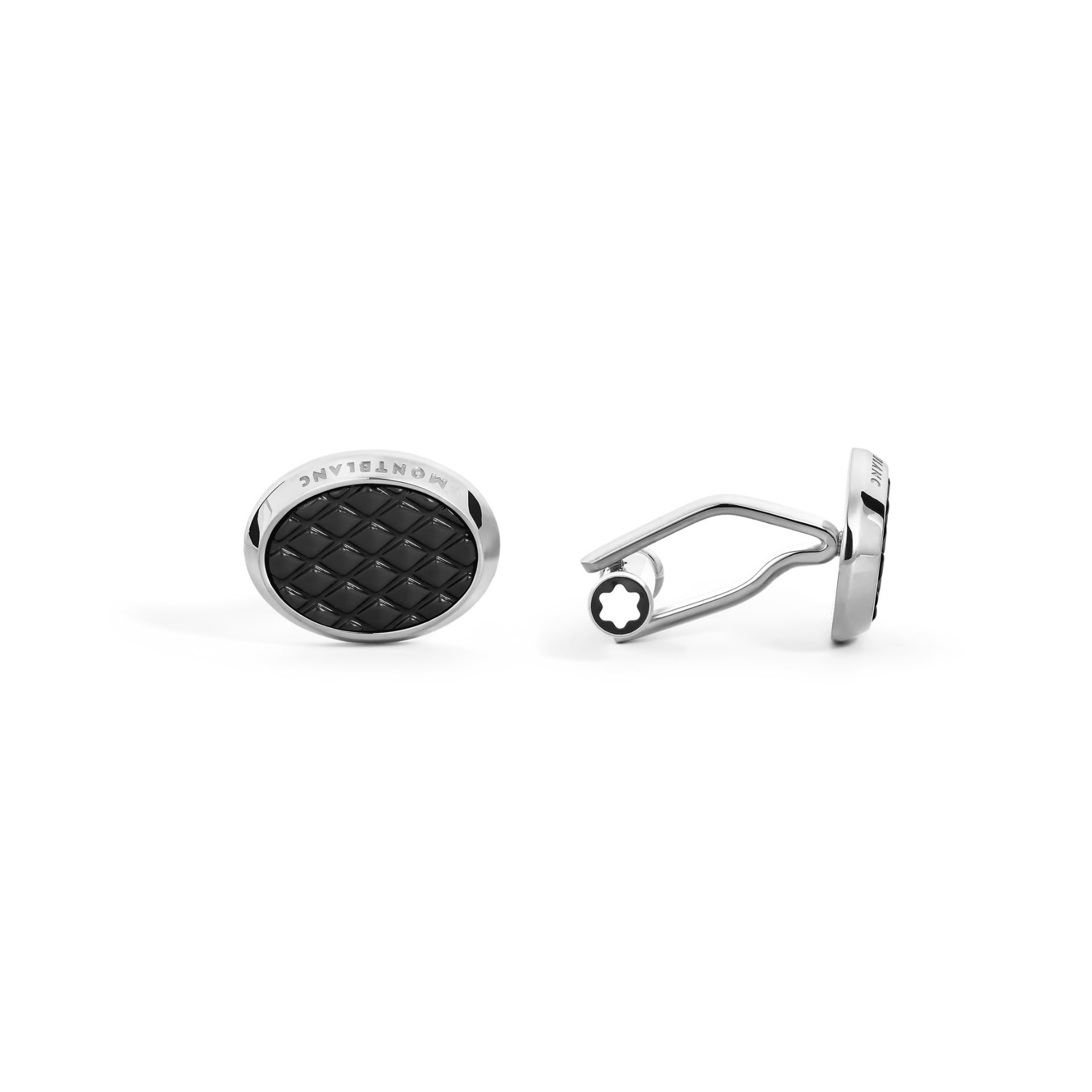 MONTBLANC Gemelli Ovali Meisterstück con Inserti in Lacca con Motivo Geometrico  134468