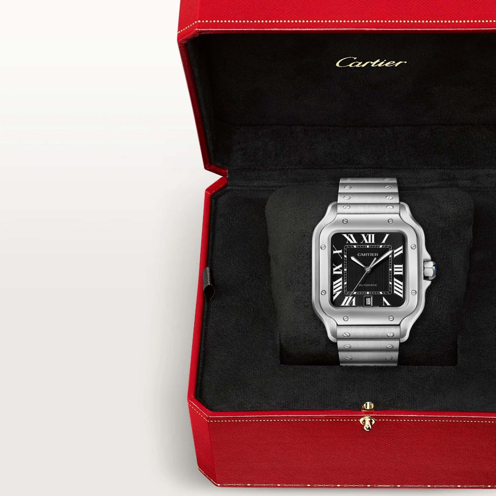 CARTIER Santos De Cartier Modello Grande, Acciaio 39,8 MM WSSA0096