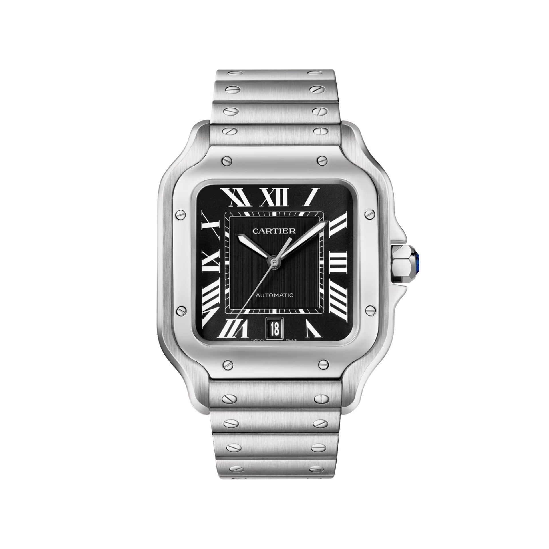 CARTIER Santos De Cartier Modello Grande, Acciaio 39,8 MM WSSA0096