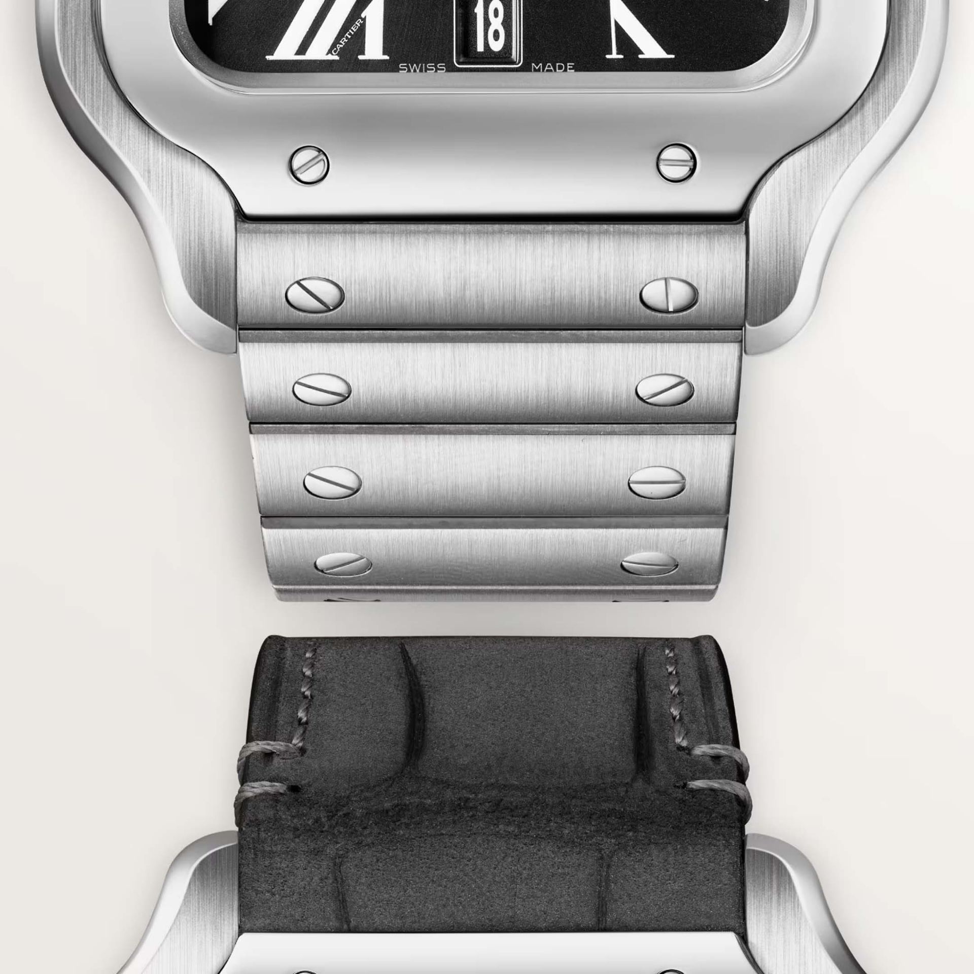 CARTIER Santos De Cartier Modello Grande, Acciaio 39,8 MM WSSA0096