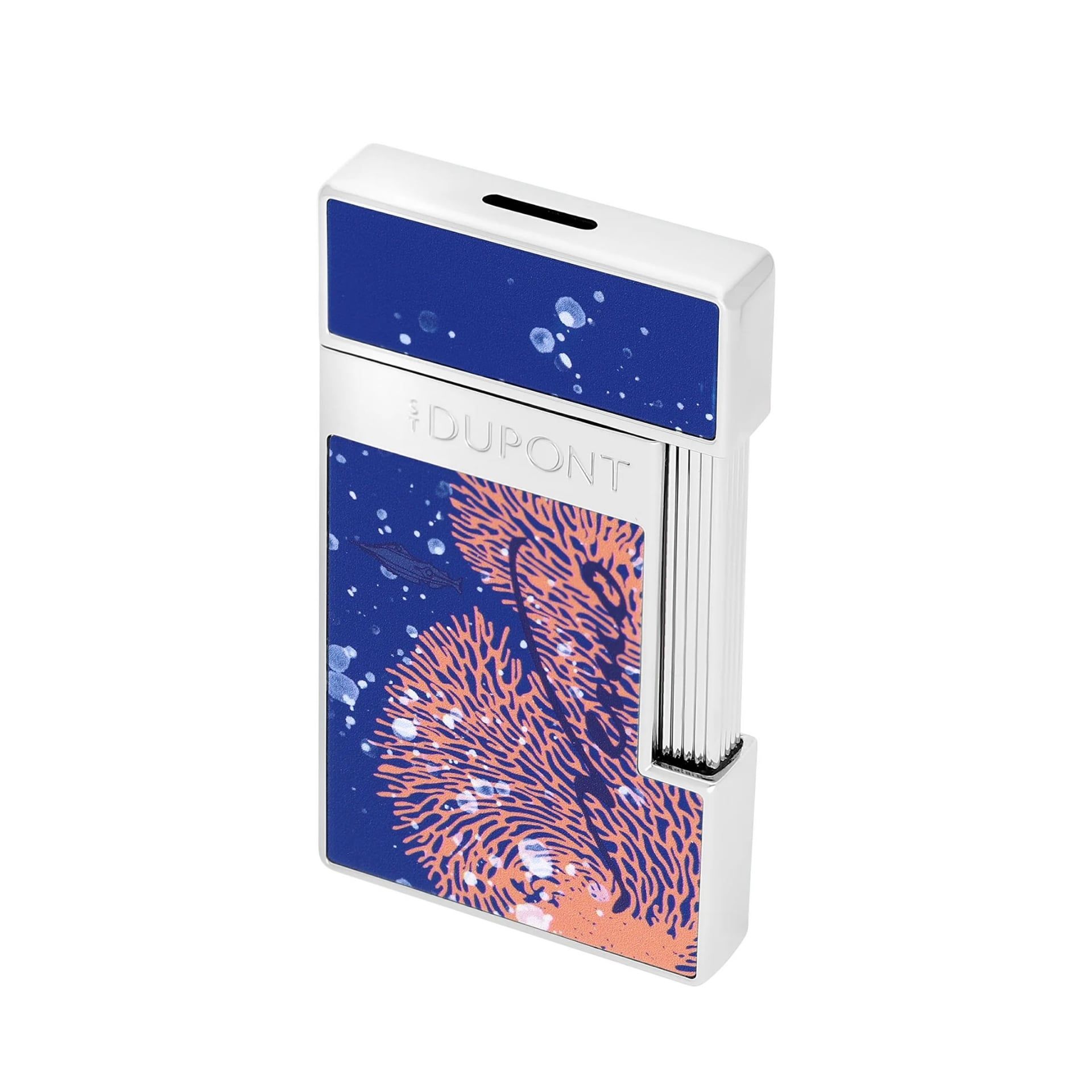 S. T. Dupont Accendino Slimmy 20'000 Leghe Sotto i Mari Laccato Blu Reale  028053