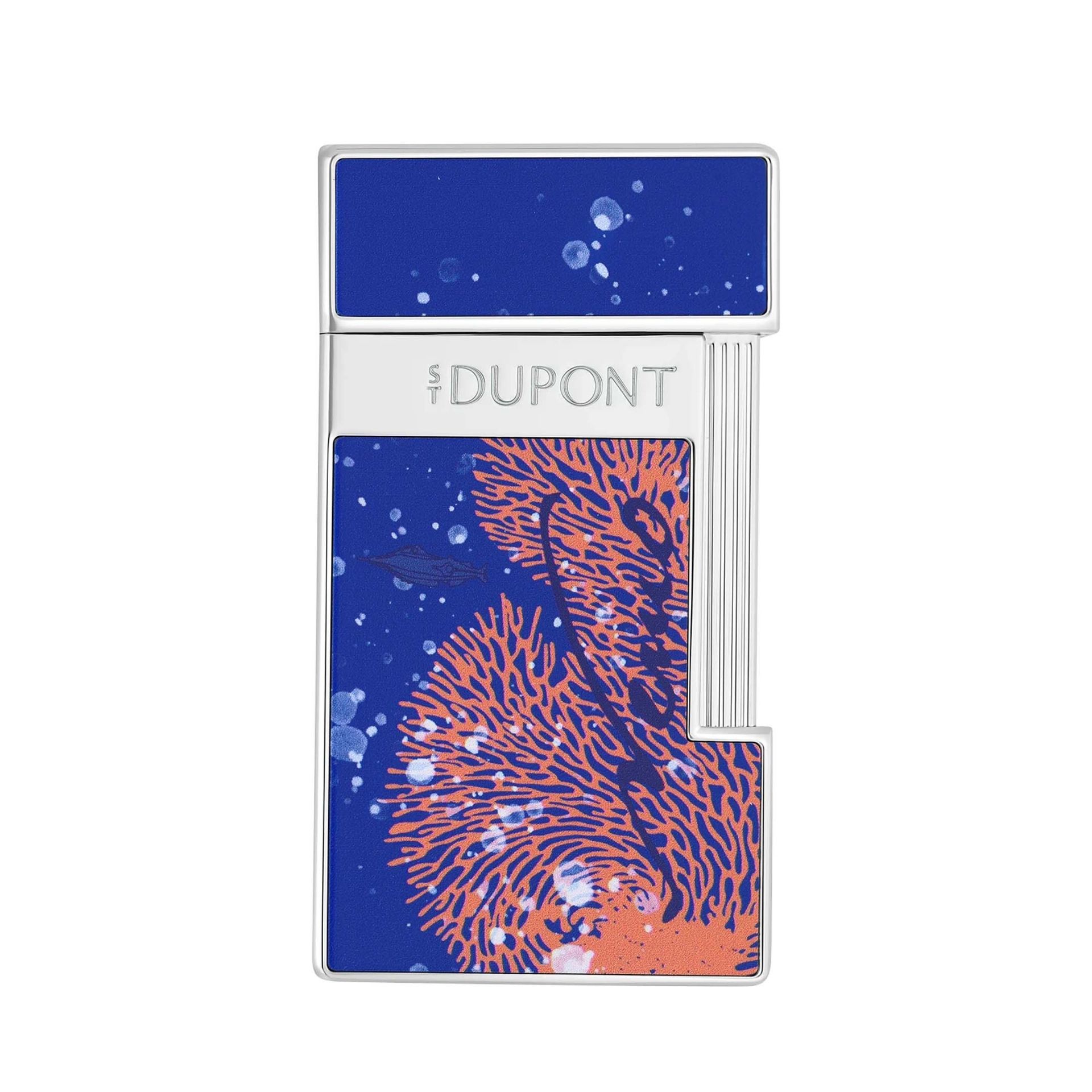 S. T. Dupont Accendino Slimmy 20'000 Leghe Sotto i Mari Laccato Blu Reale  028053
