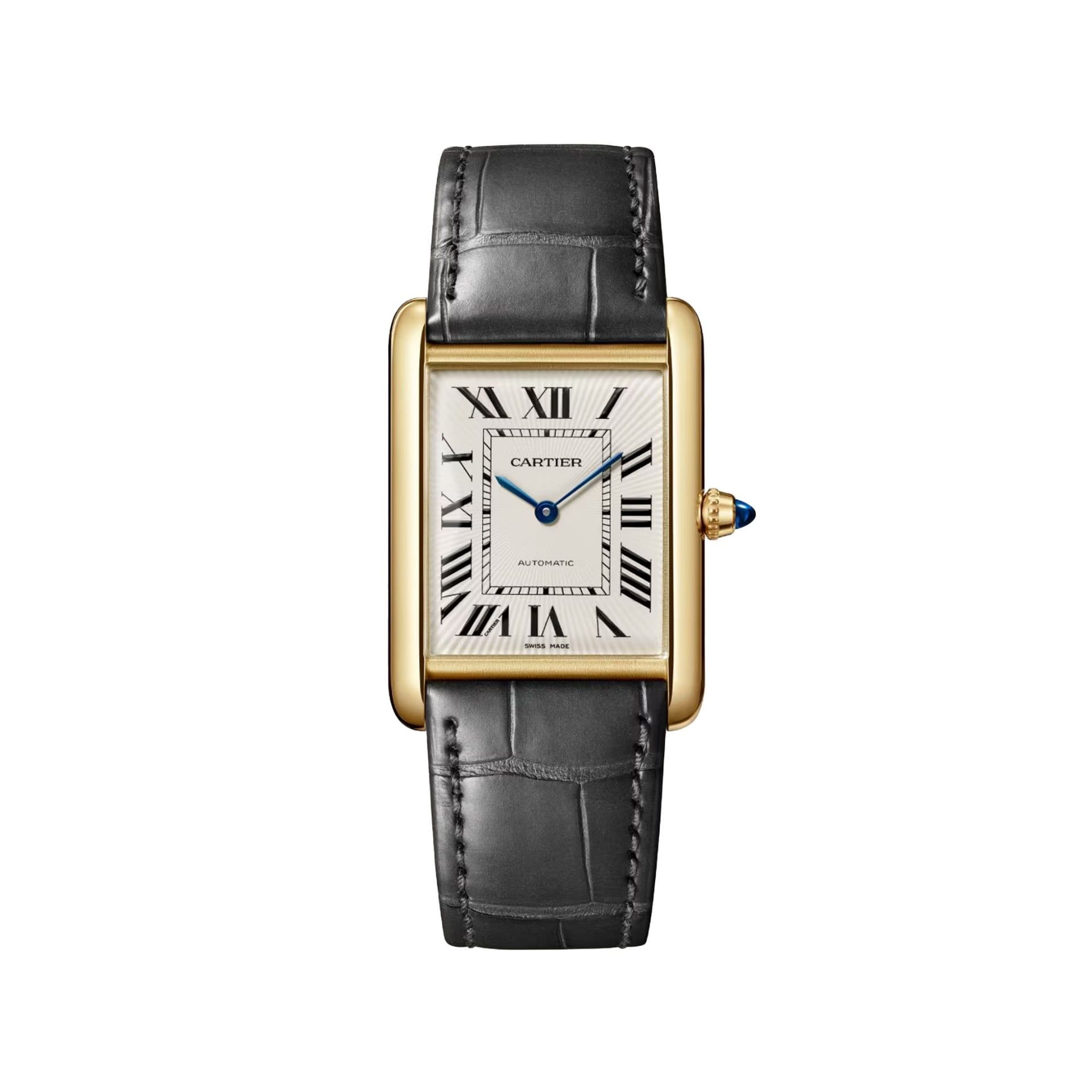 CARTIER Tank Louis Cartier Modello Grande, Oro Giallo, Pelle 38,1 X 27,75 MM WGTA0357