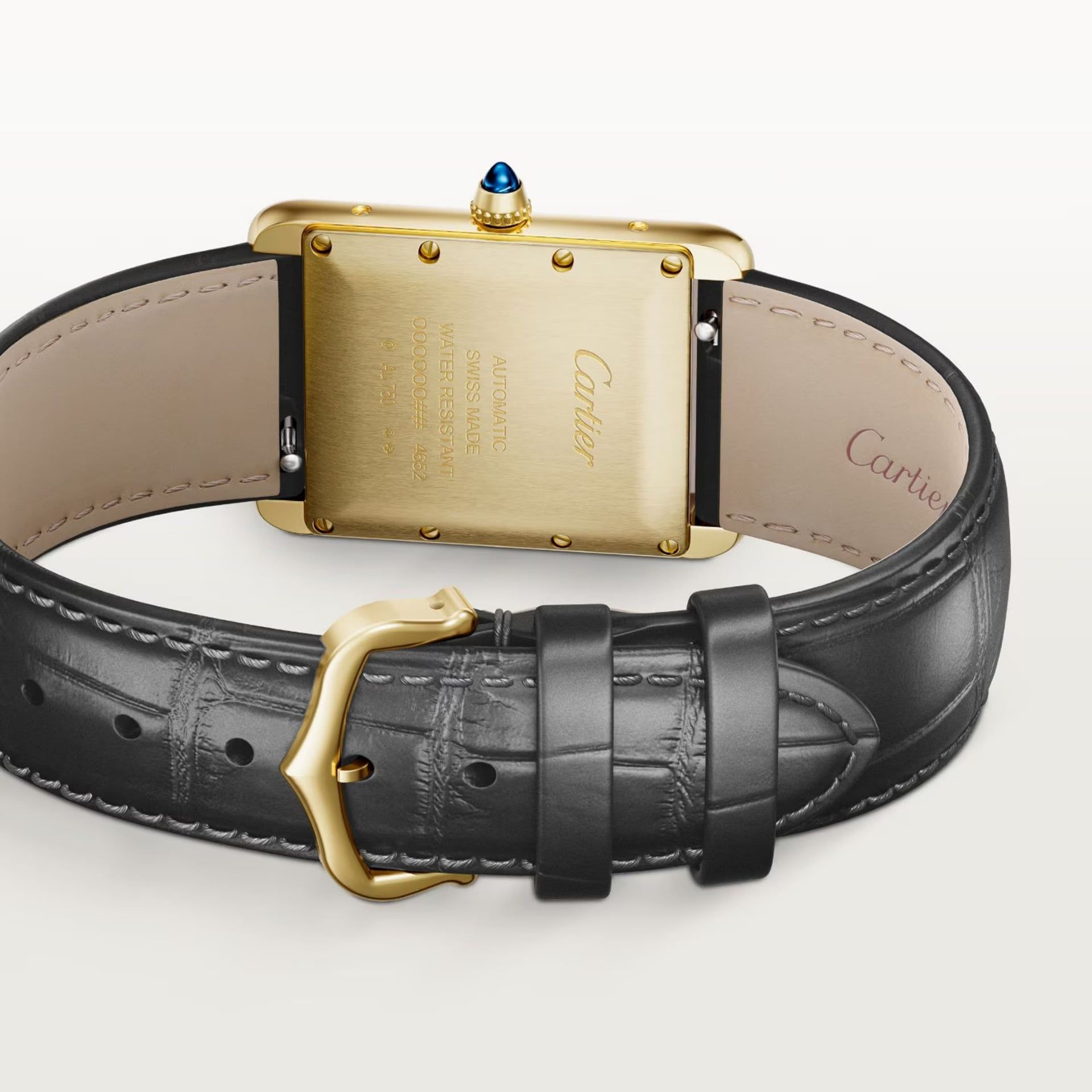 CARTIER Tank Louis Cartier Modello Grande, Oro Giallo, Pelle 38,1 X 27,75 MM WGTA0357