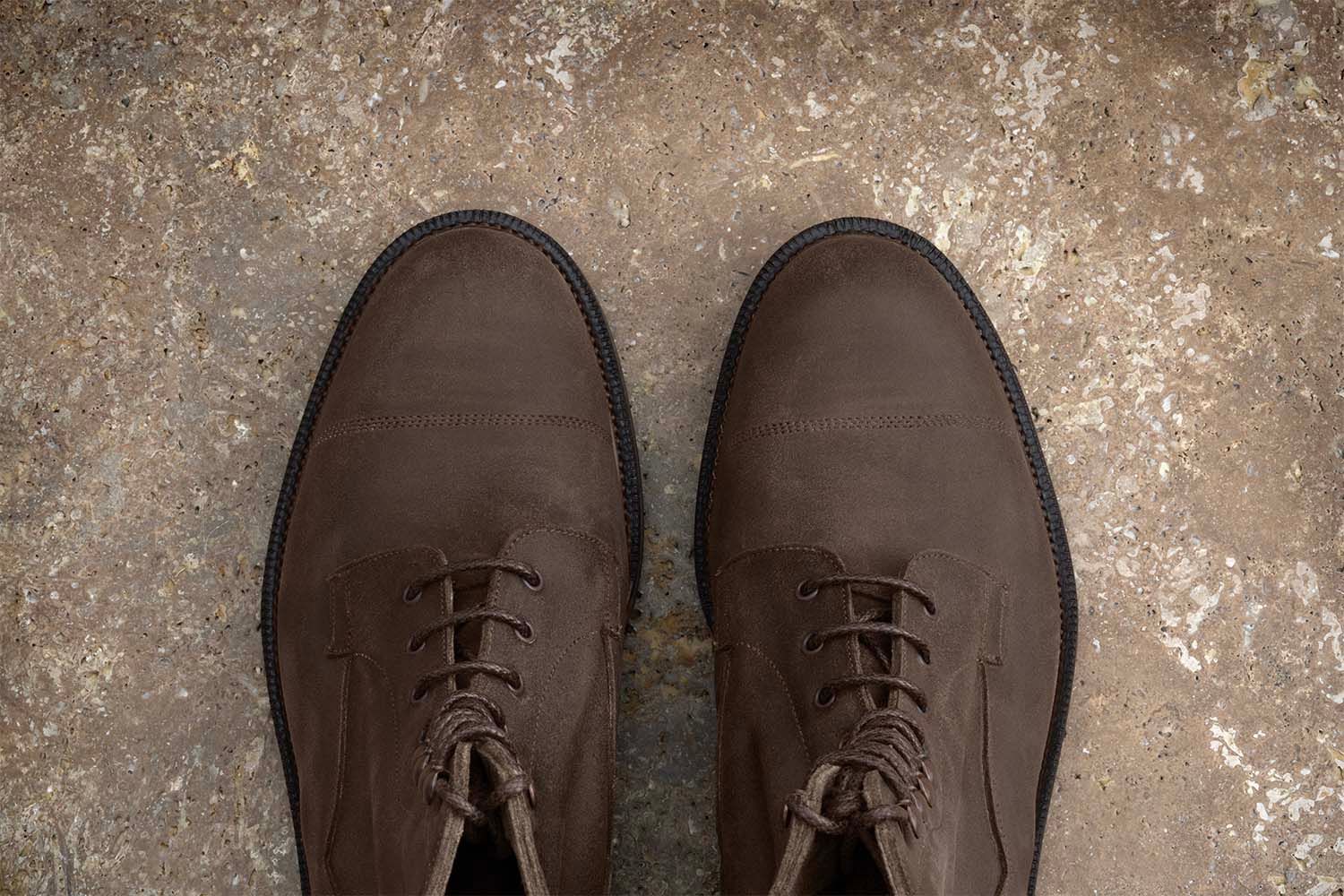 EDWARD GREEN Galway - Stivaletto Con Stringhe - Iron Waxed Commando  GALWAY