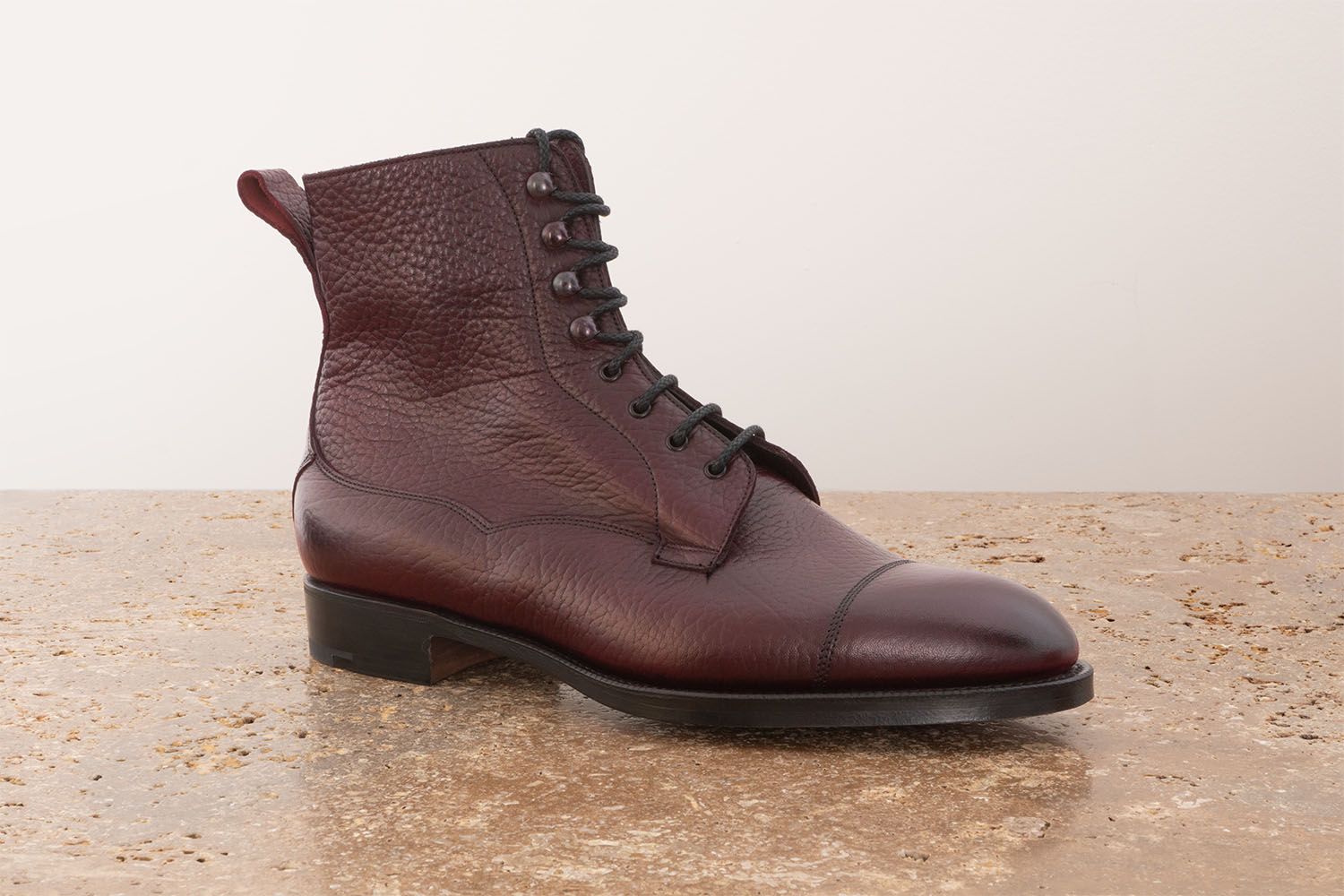 EDWARD GREEN Galway - Stivaletto Con Stringhe - Aubergine  GALWAY
