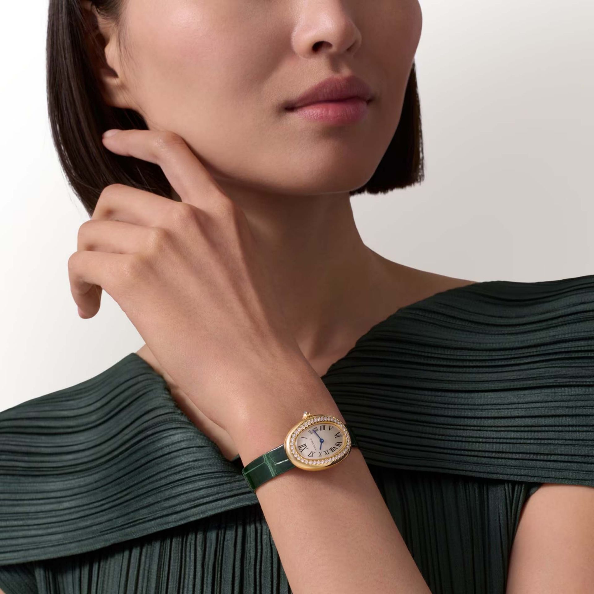 CARTIER Baignoire Modello Piccolo, Oro Giallo, Pelle 31,4 X 23,1 MM WJBA0054