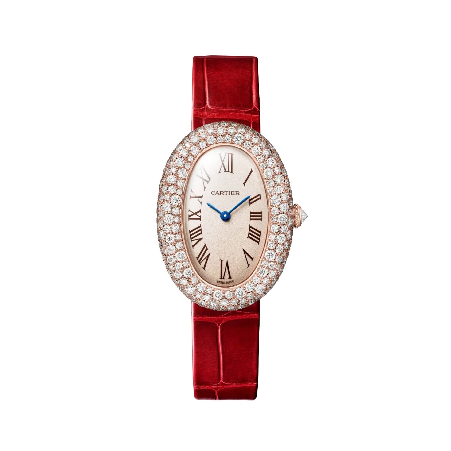 CARTIER Baignoire Modello Medio, Oro Rosa, Diamanti, Pelle 36 X 26 MM WJBA0047