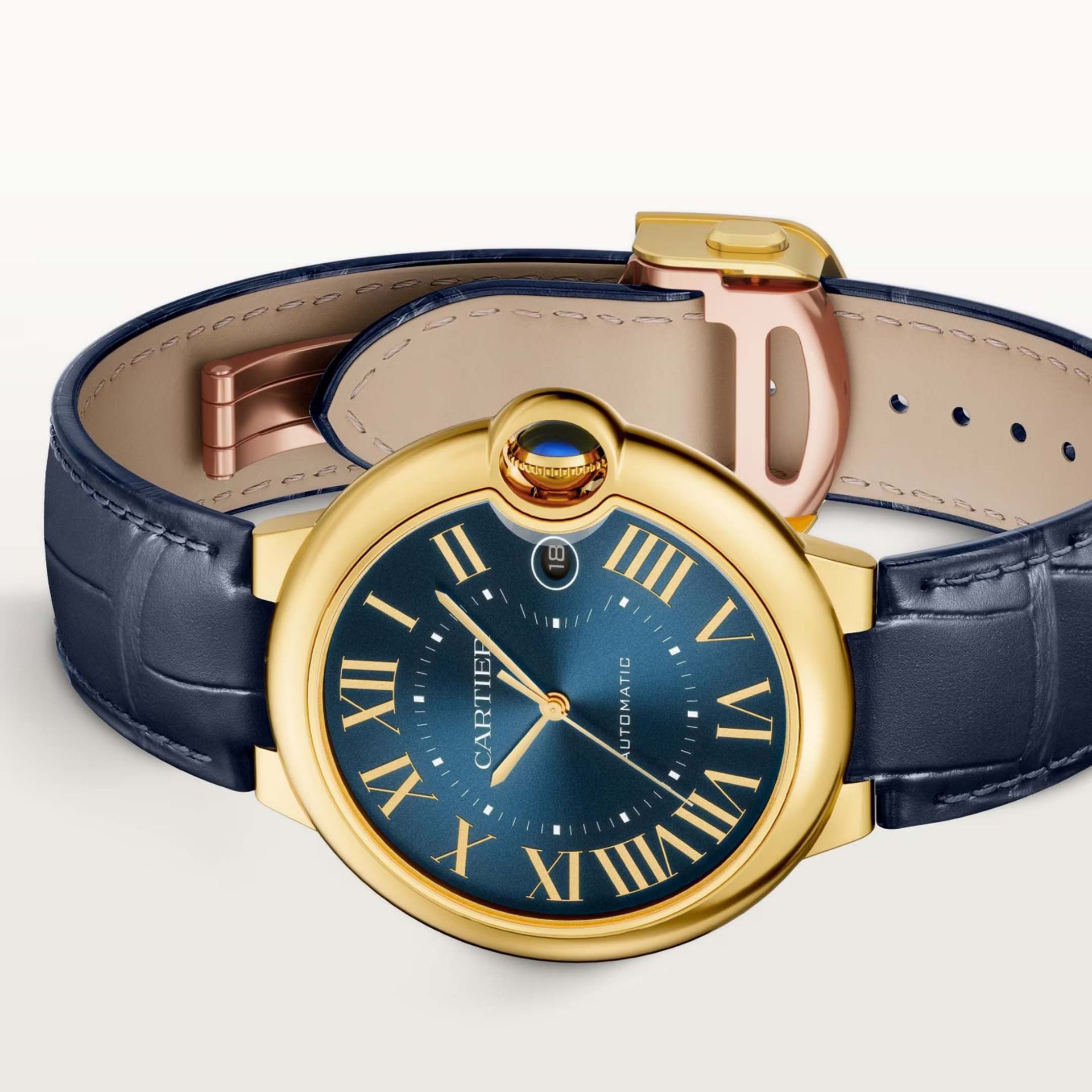 CARTIER Ballon Bleu De Cartier, Oro Giallo, Pelle 40 MM WGBB0063