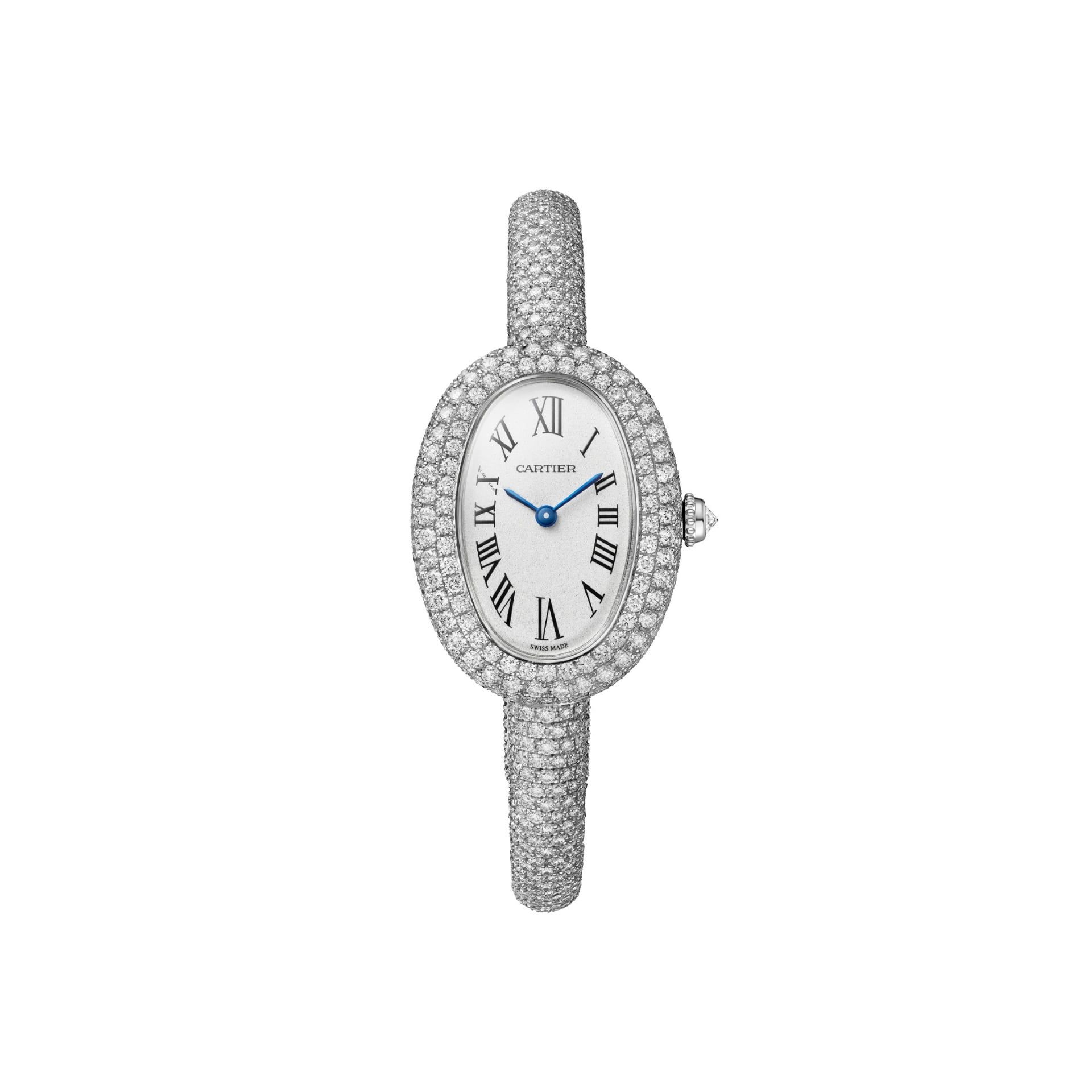 CARTIER Baignoire Modello Piccolo, Oro Bianco, Diamanti 31,4 X 23,1 MM HPI01823