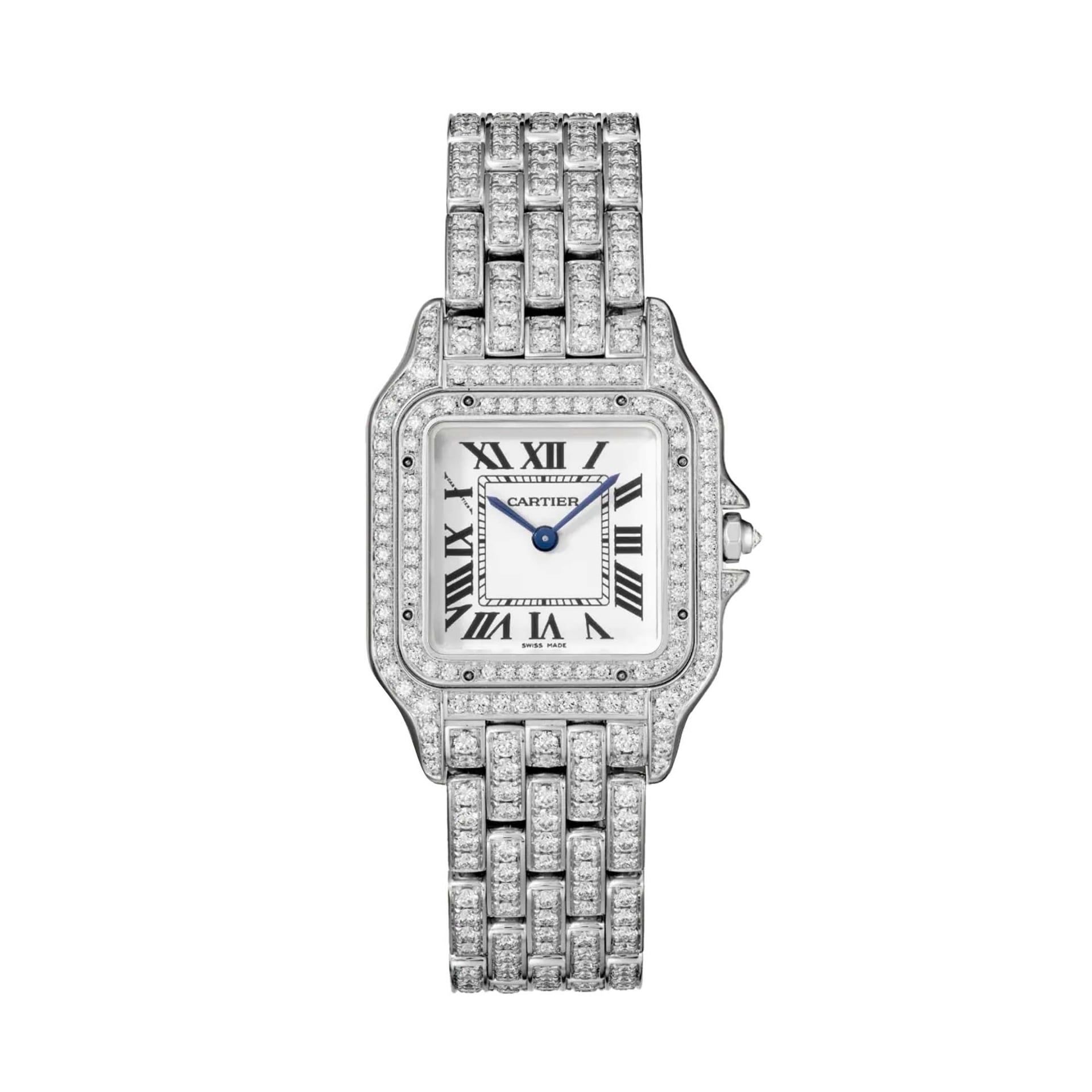 CARTIER Panthère De Cartier Modello Mini, Oro Bianco, Diamanti 25 X 20  MM WJPN0070