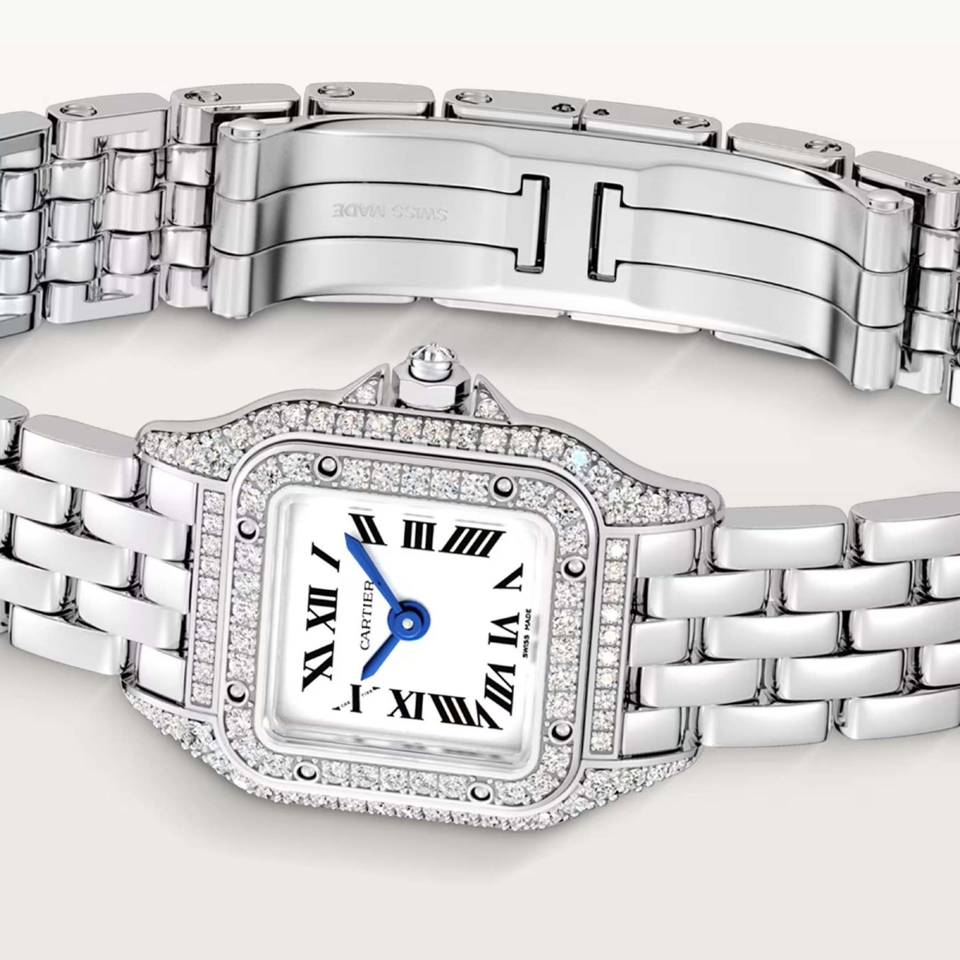CARTIER Panthère De Cartier Modello Mini, Oro Bianco, Diamanti 25 X 20  MM WJPN0070